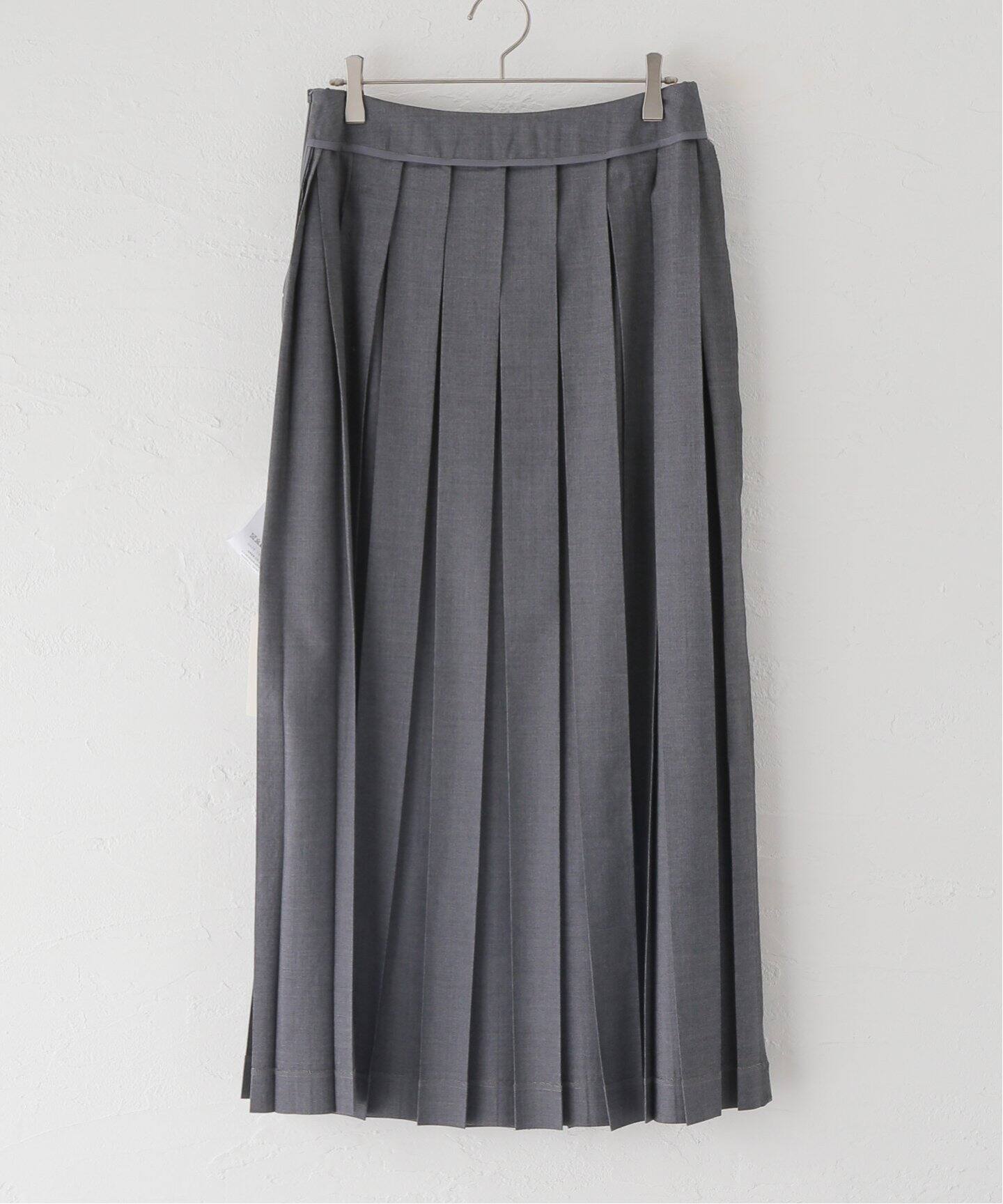 INSCRIRE /アンスクリア】Long Pleated Skirt：プリーツスカート  