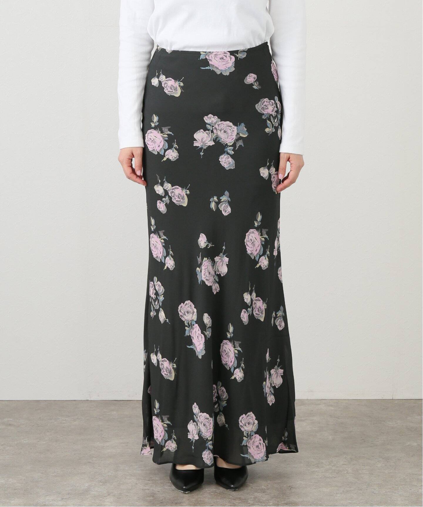 GANNI/ガニー】Fluid Crepe Maxi Skirt：スカート（ロング・マキシ丈  