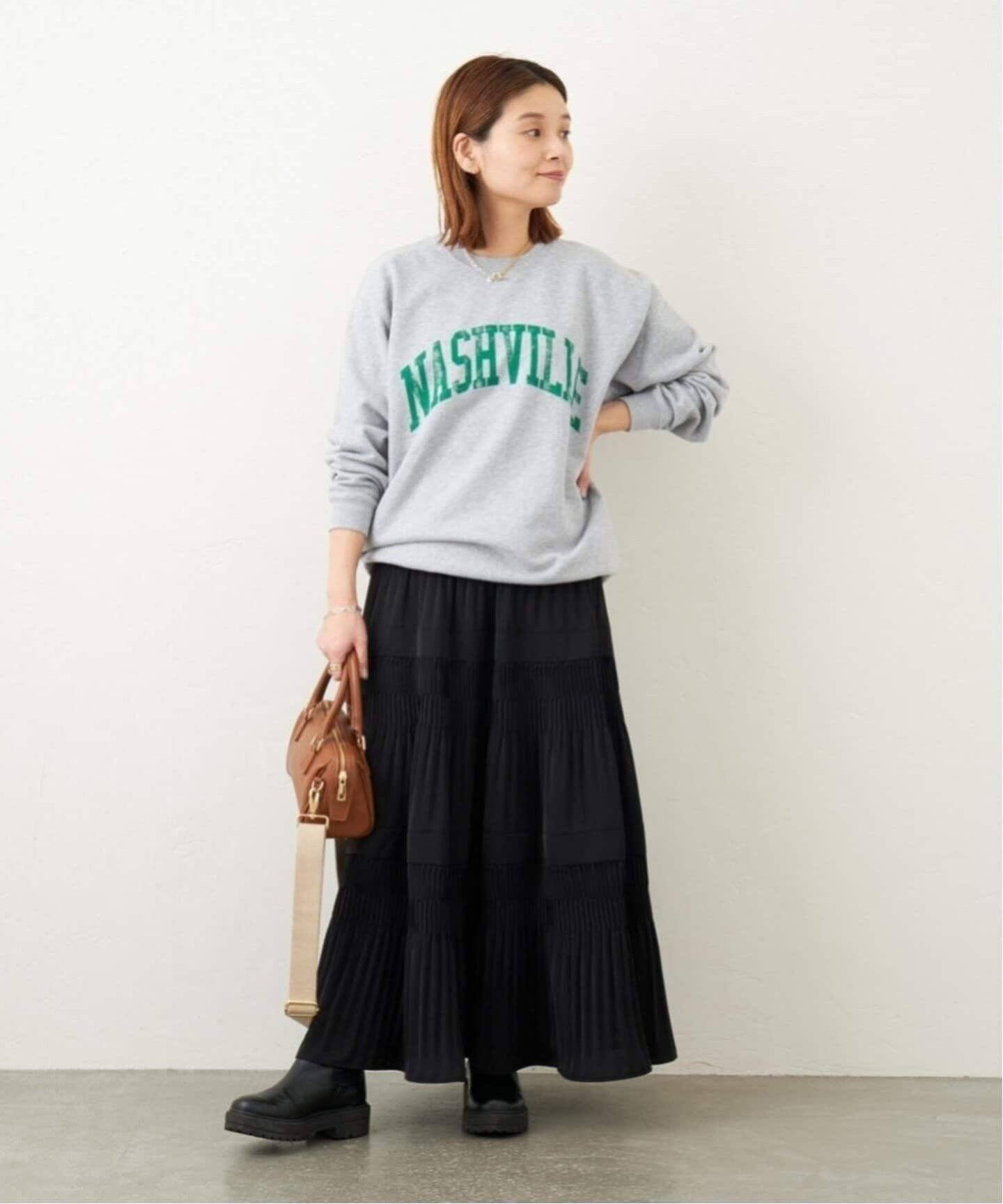 追加予約》ミニプリーツティアードスカート（ロング・マキシ丈スカート  