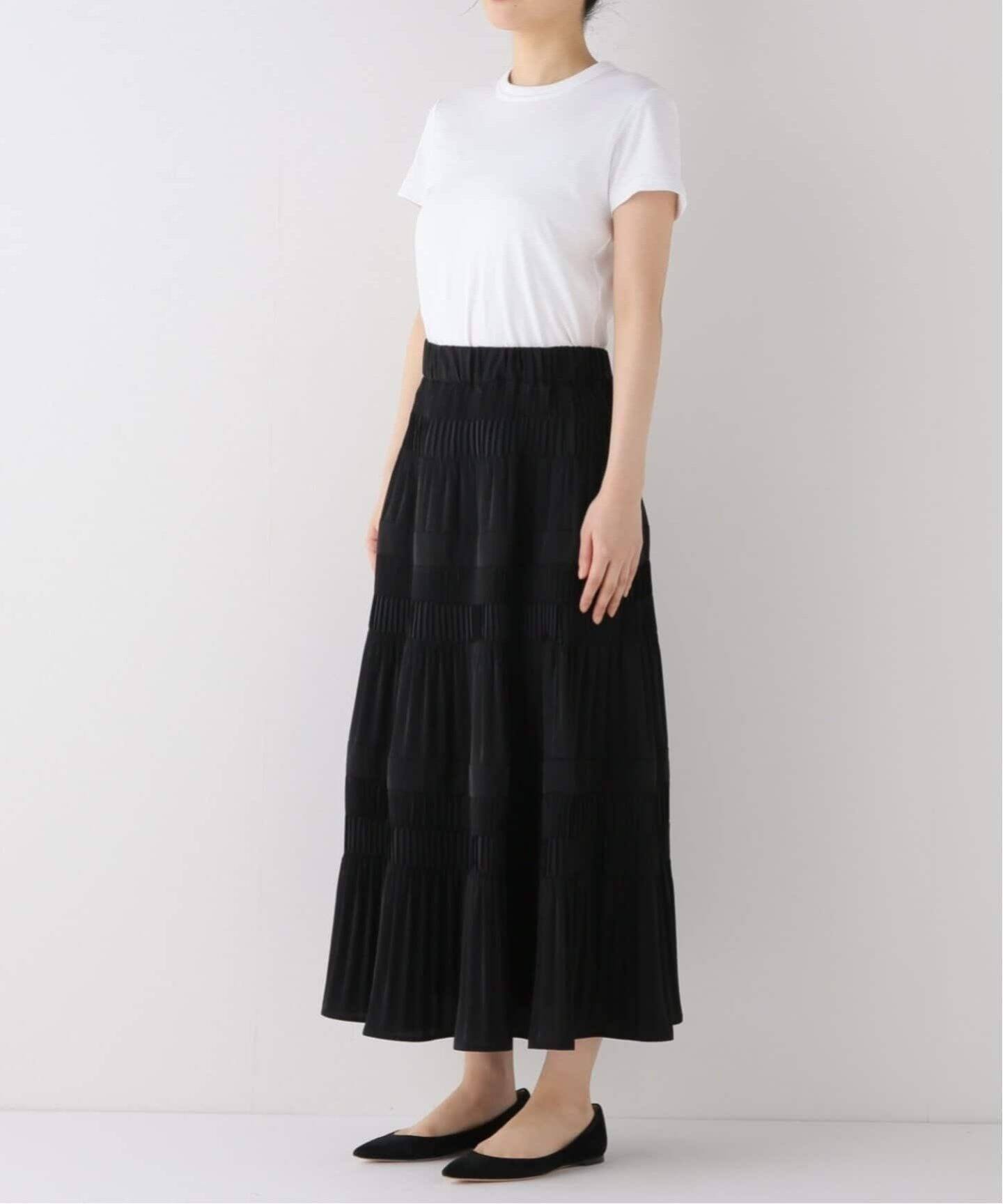 追加予約》ミニプリーツティアードスカート（ロング・マキシ丈スカート  