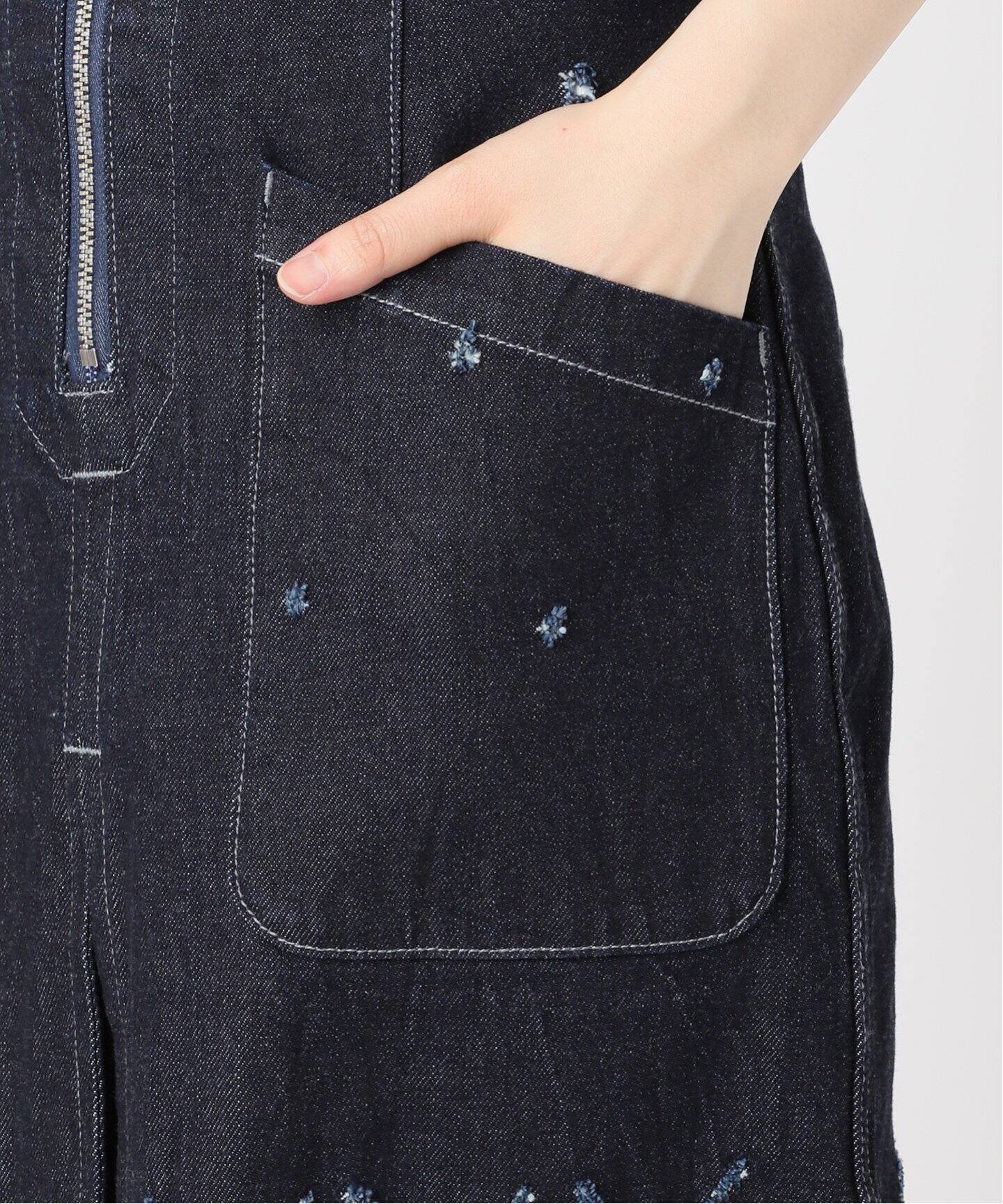 nude vintage×JOURNAL STANDARD】カッティングデニムマキシスカート 