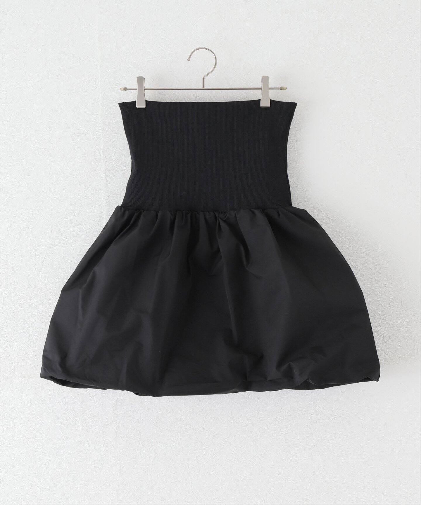 AMOMENTO / アモーメント】NYLON SHIRRING MINI SKIRT TOP AM24FWW02SK 