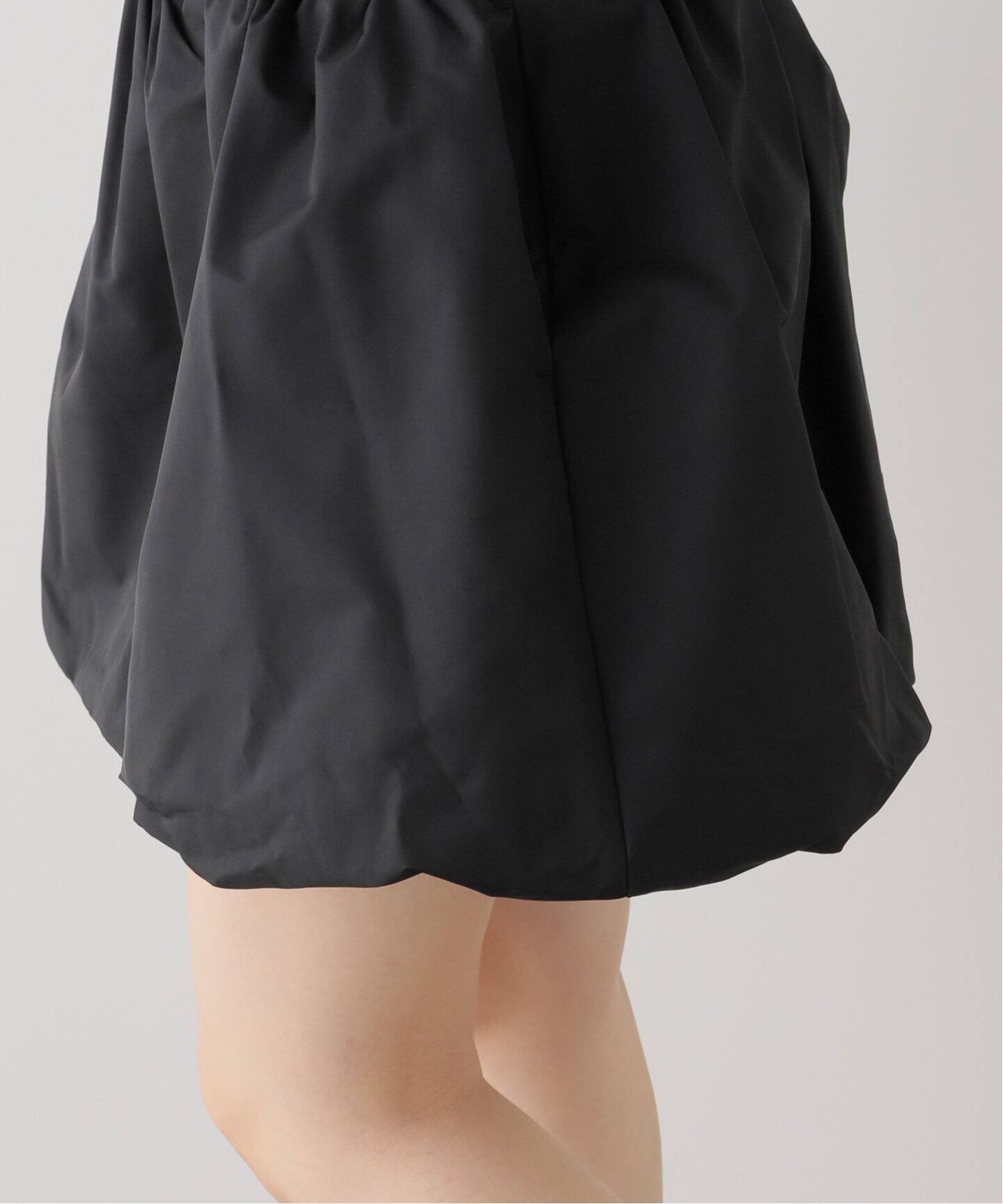 AMOMENTO / アモーメント】NYLON SHIRRING MINI SKIRT TOP AM24FWW02SK 