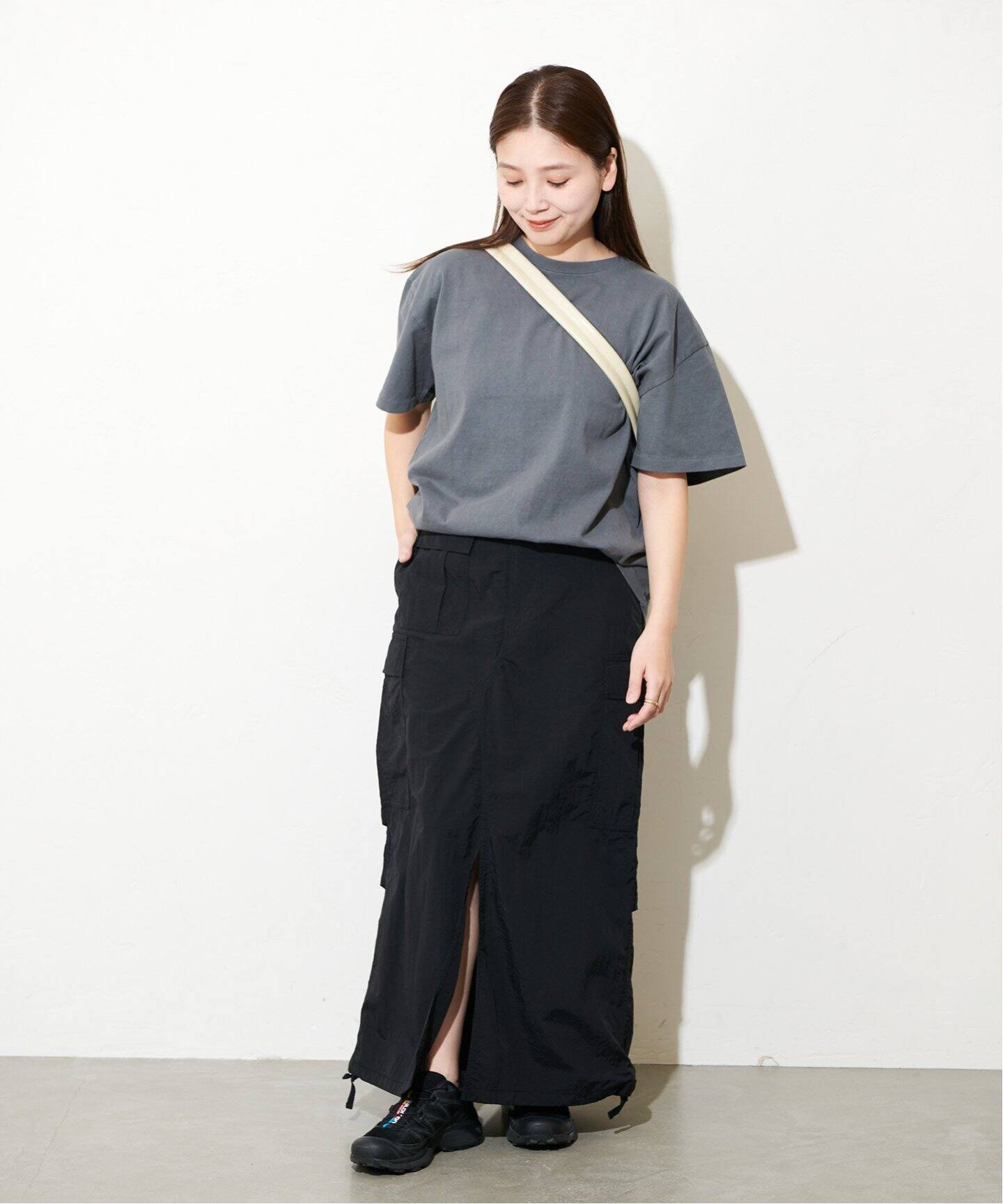 別注【ARMY TWILL/アーミーツイル】カーゴスリットスカート（ロング  