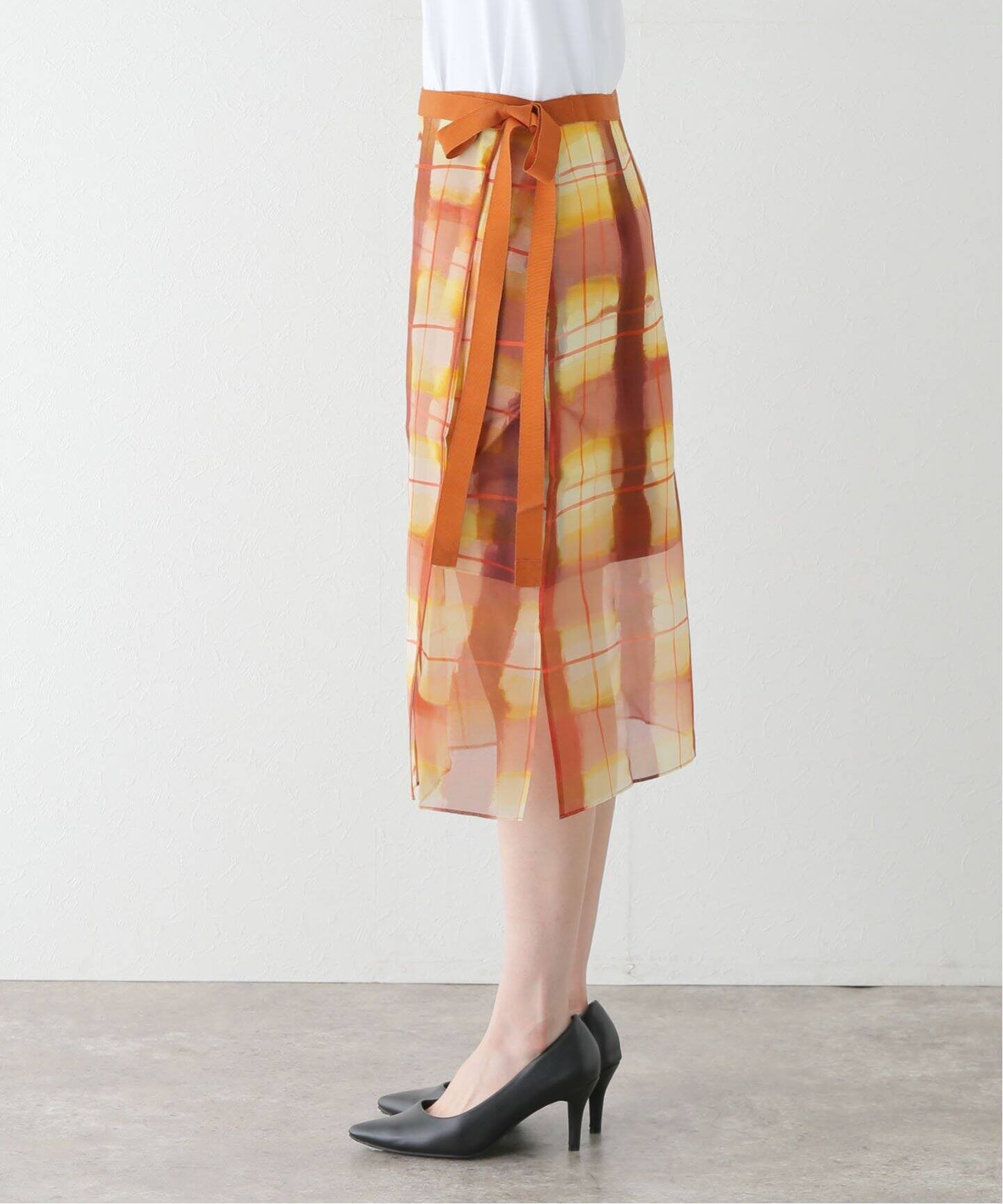 LEE MATHEWS/リー マシュー】 Amelie Wrap Skirt M2401SK181ORG 