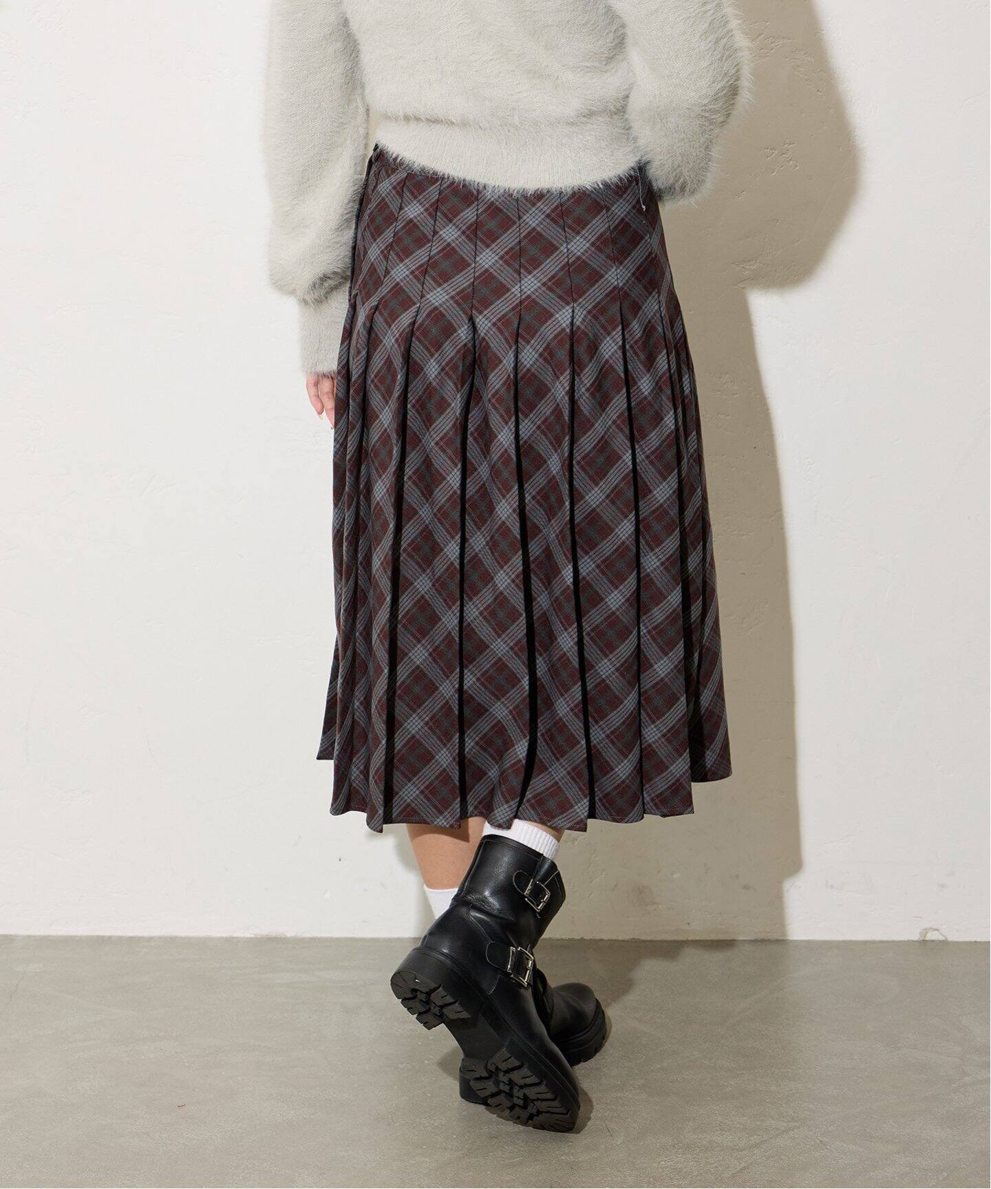 チェックプリーツスカート（ひざ丈スカート）｜Oriens JOURNAL  