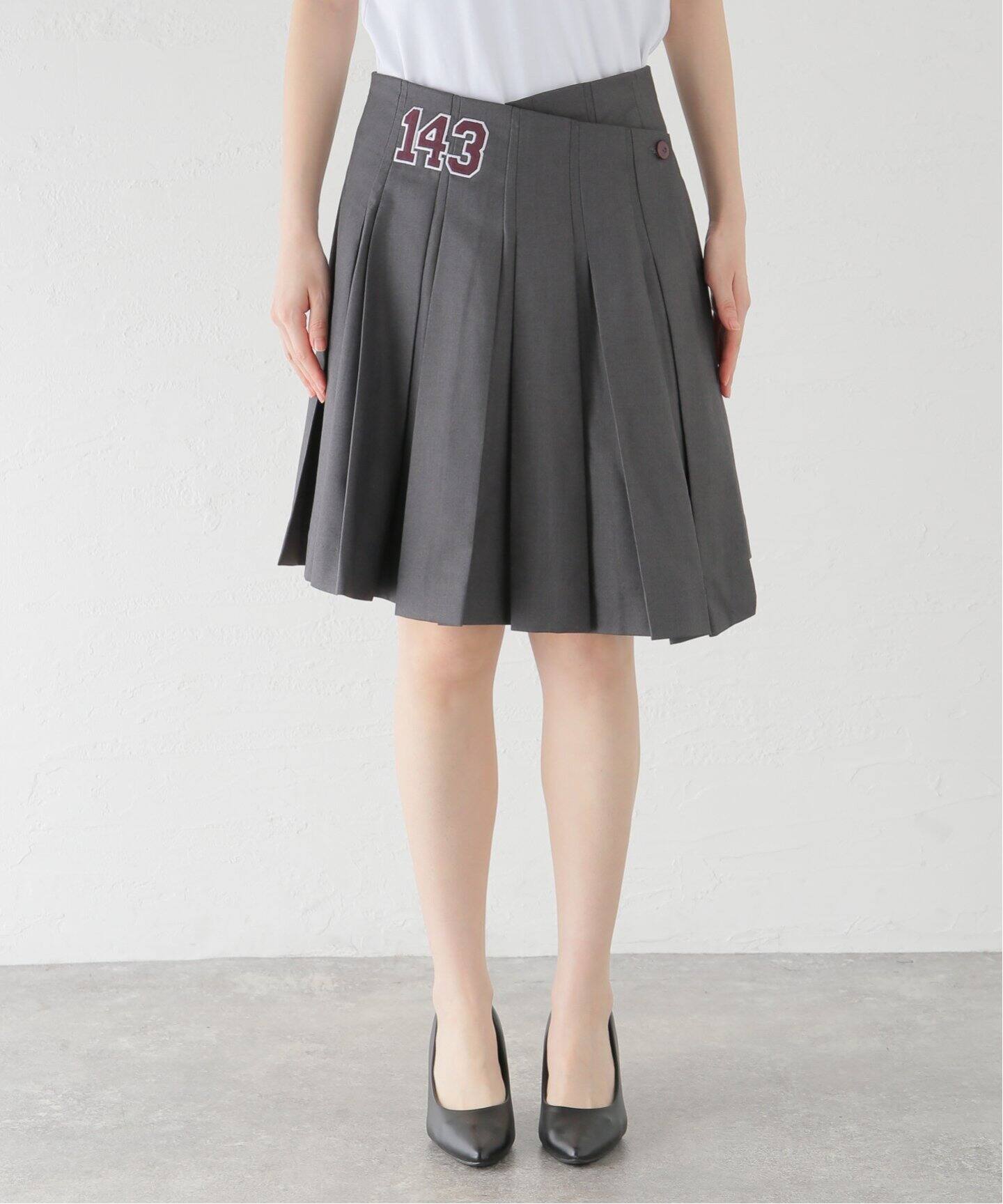 SCULPTOR/スカルプター】143 Asymmetrical Wrap Skirt：スカート（ミニ 