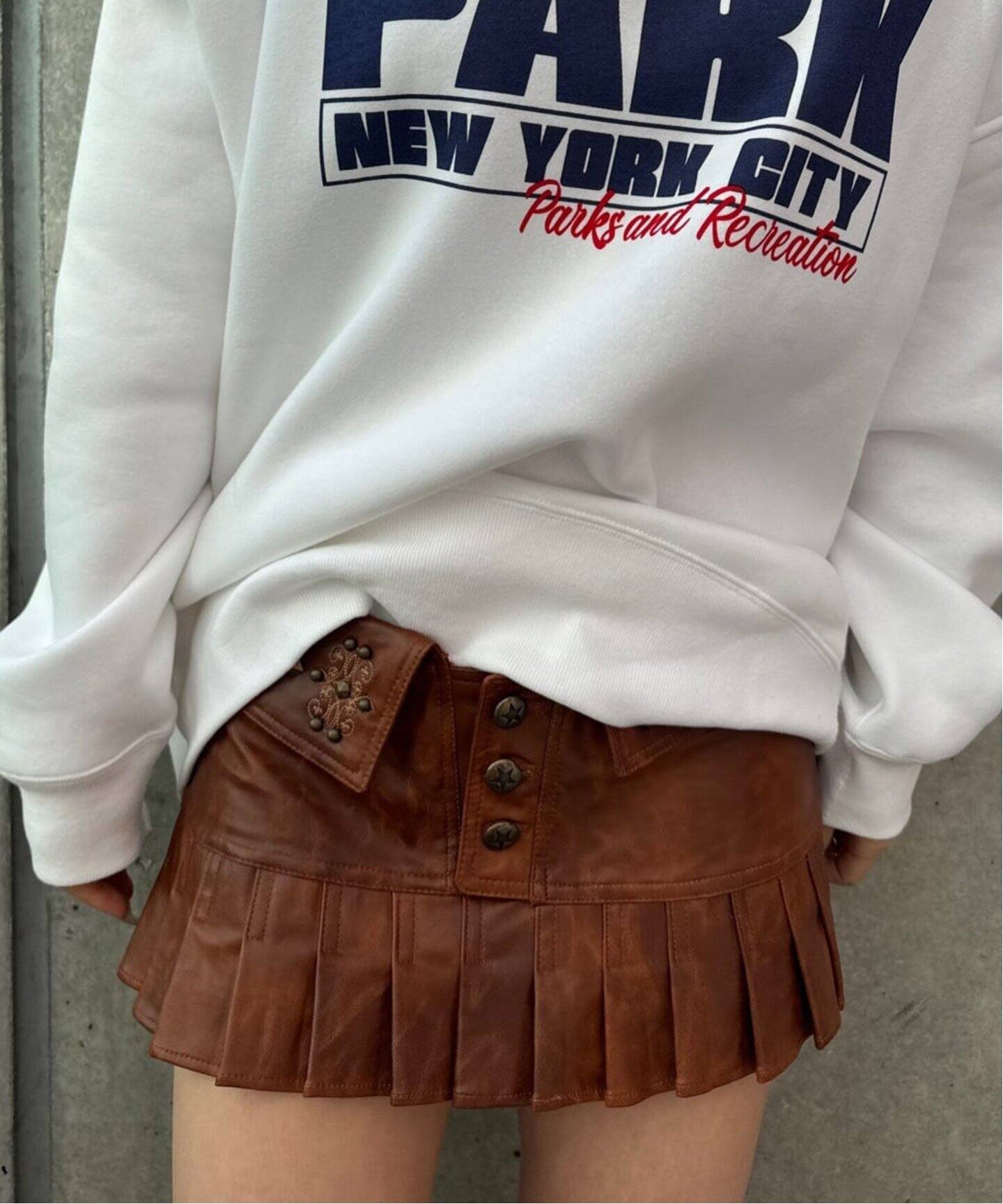 SCULPTOR/スカルプター】Western Faux Leather Micro Skir SL005316BW 
