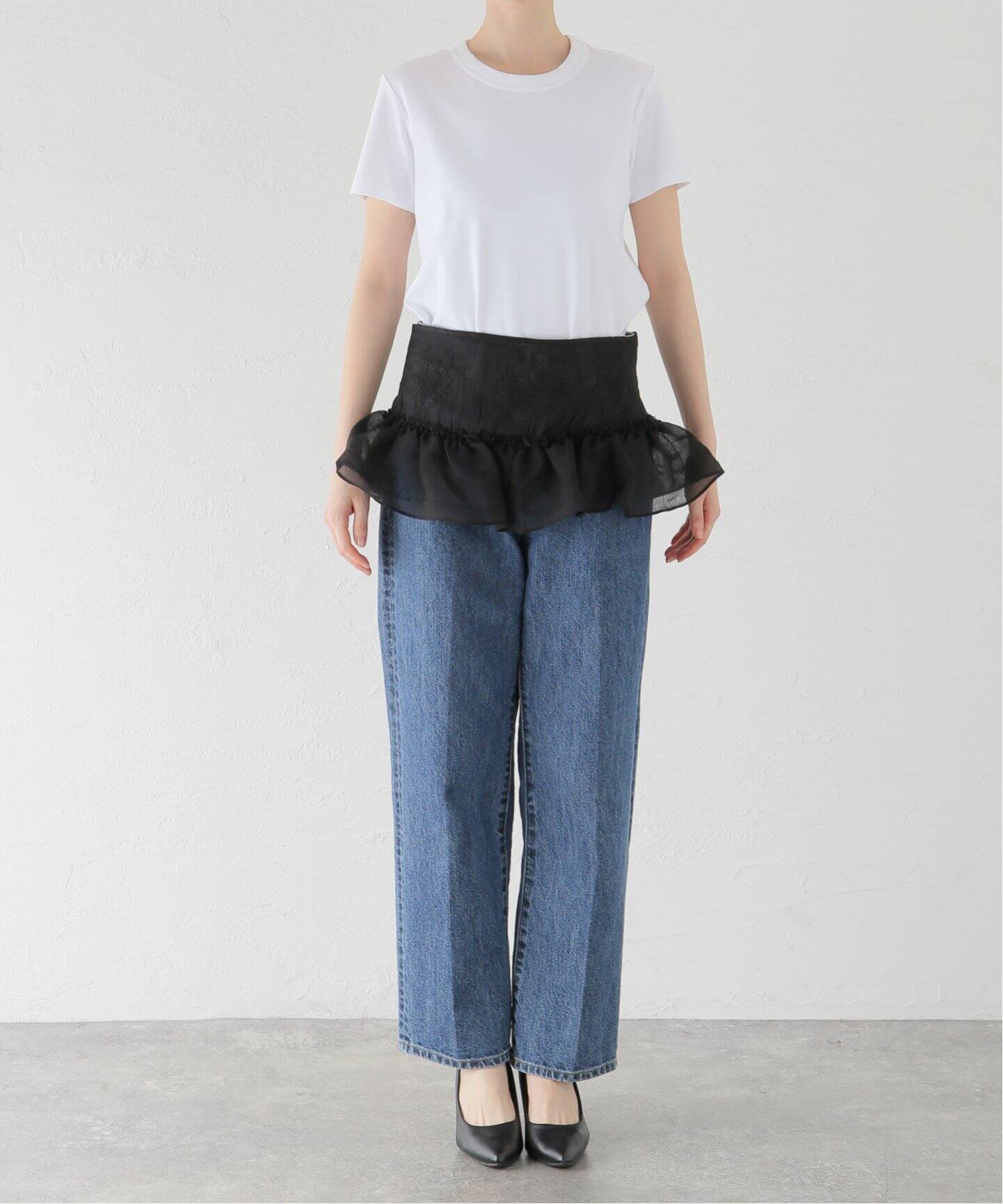 SCULPTOR/スカルプター】 Peekaboo Micro Sheer Skirt：スカート（ミニ  