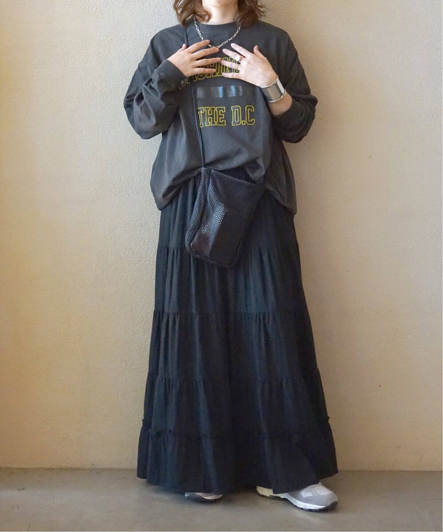 レイヤーガーゼ ギャザースカート（ロング・マキシ丈スカート 