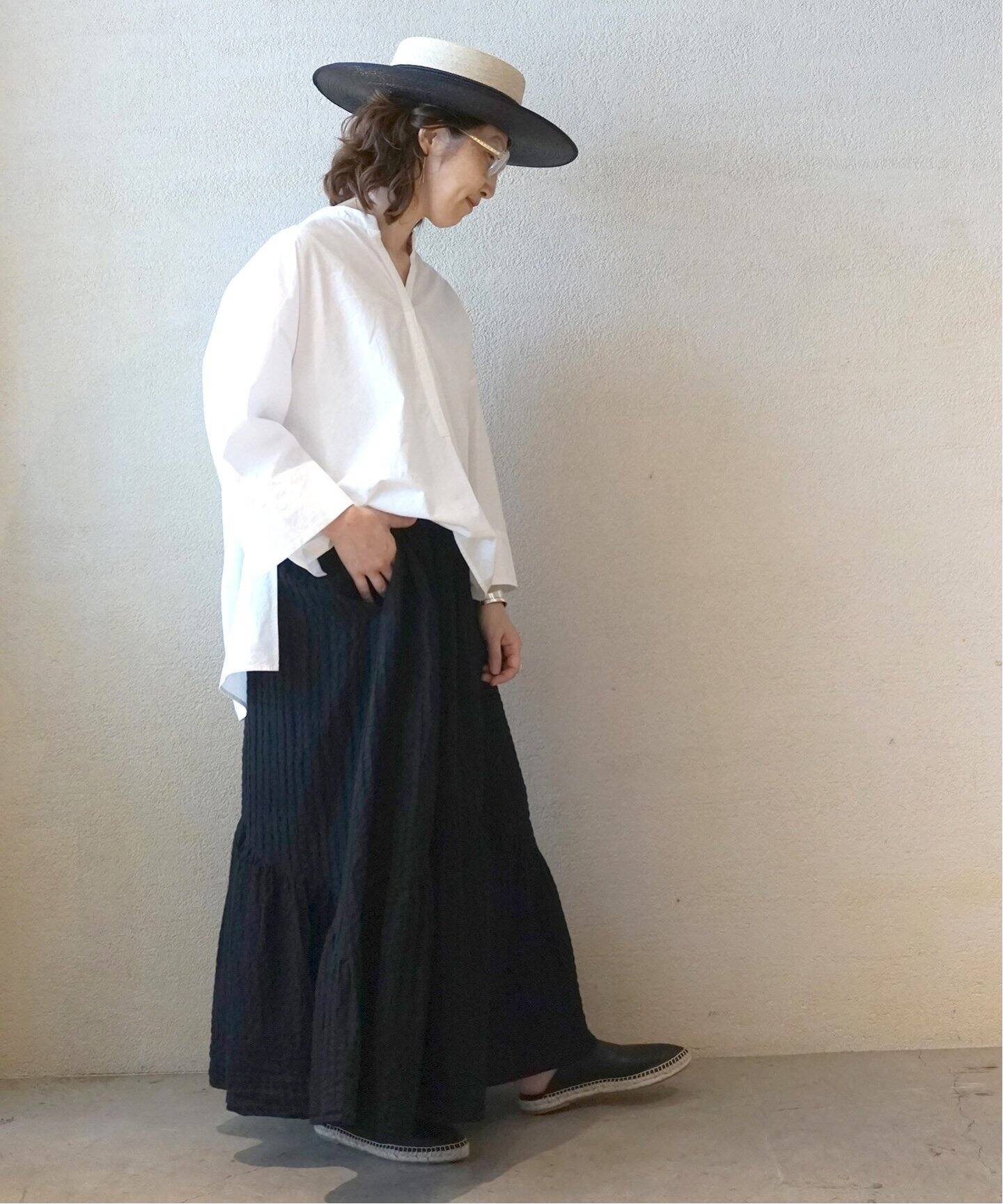 シャドーギンガム プレーリースカート（ロング・マキシ丈スカート  