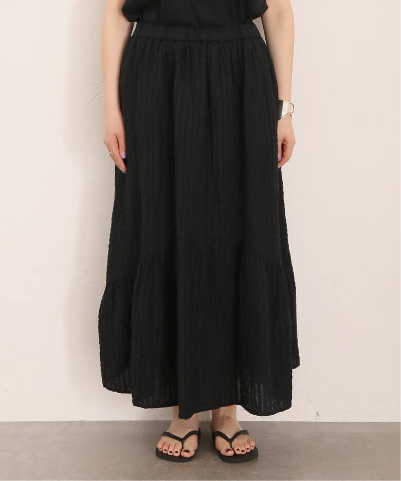シャドーギンガム プレーリースカート（ロング・マキシ丈スカート  