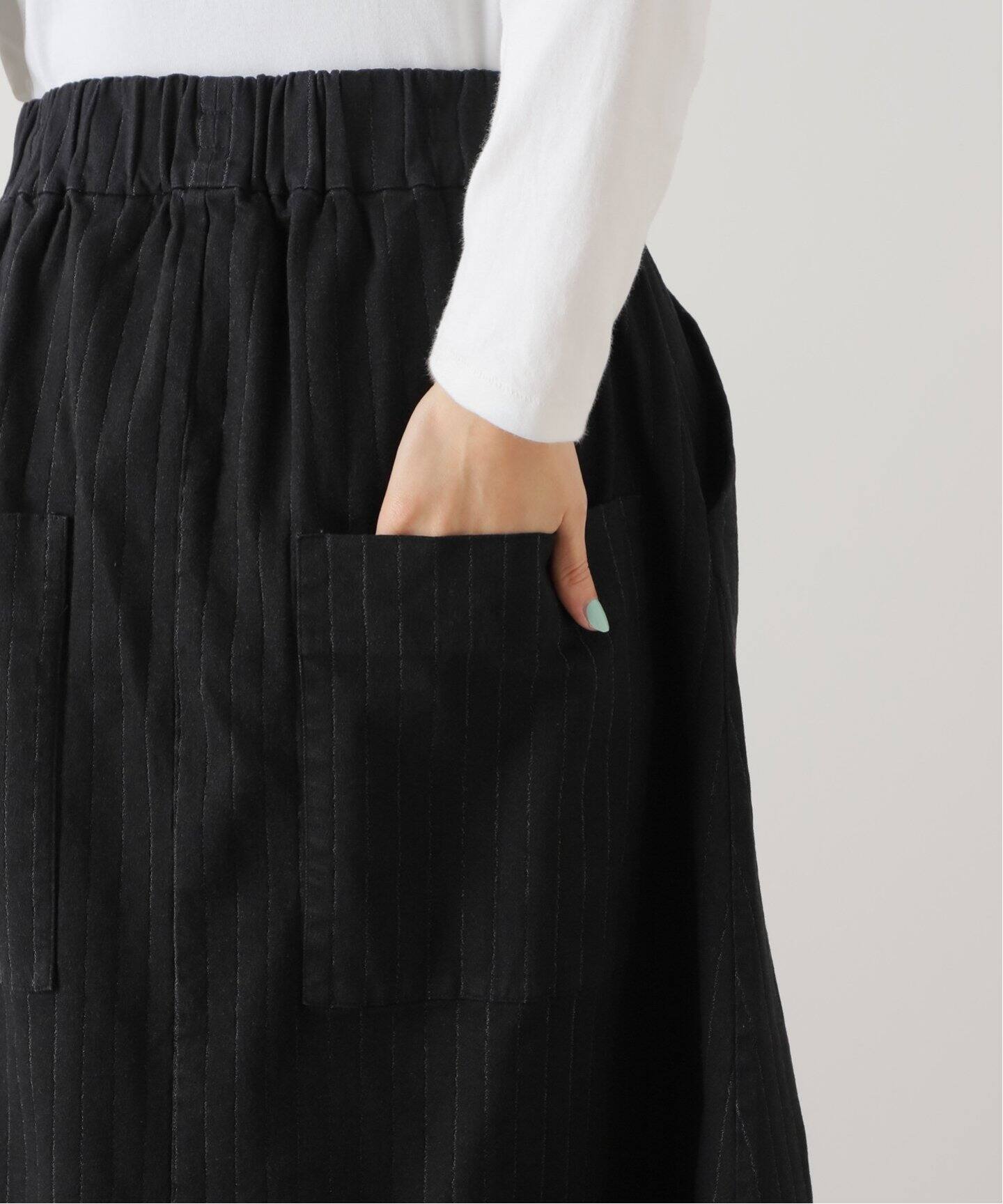 album di famiglia/アルバム ディ ファミリア】 PINSTRIPED SKIRT  