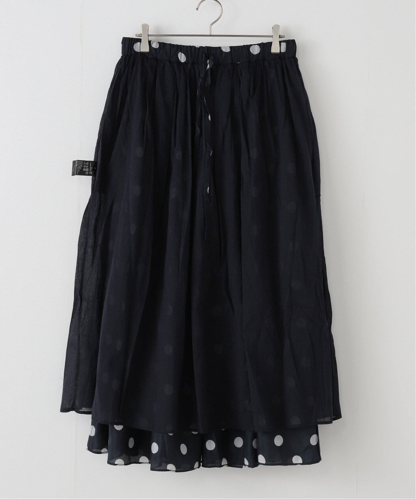 maison de soil /メゾン ド ソイル 】 SILK DOT GATHERED SKIRT  