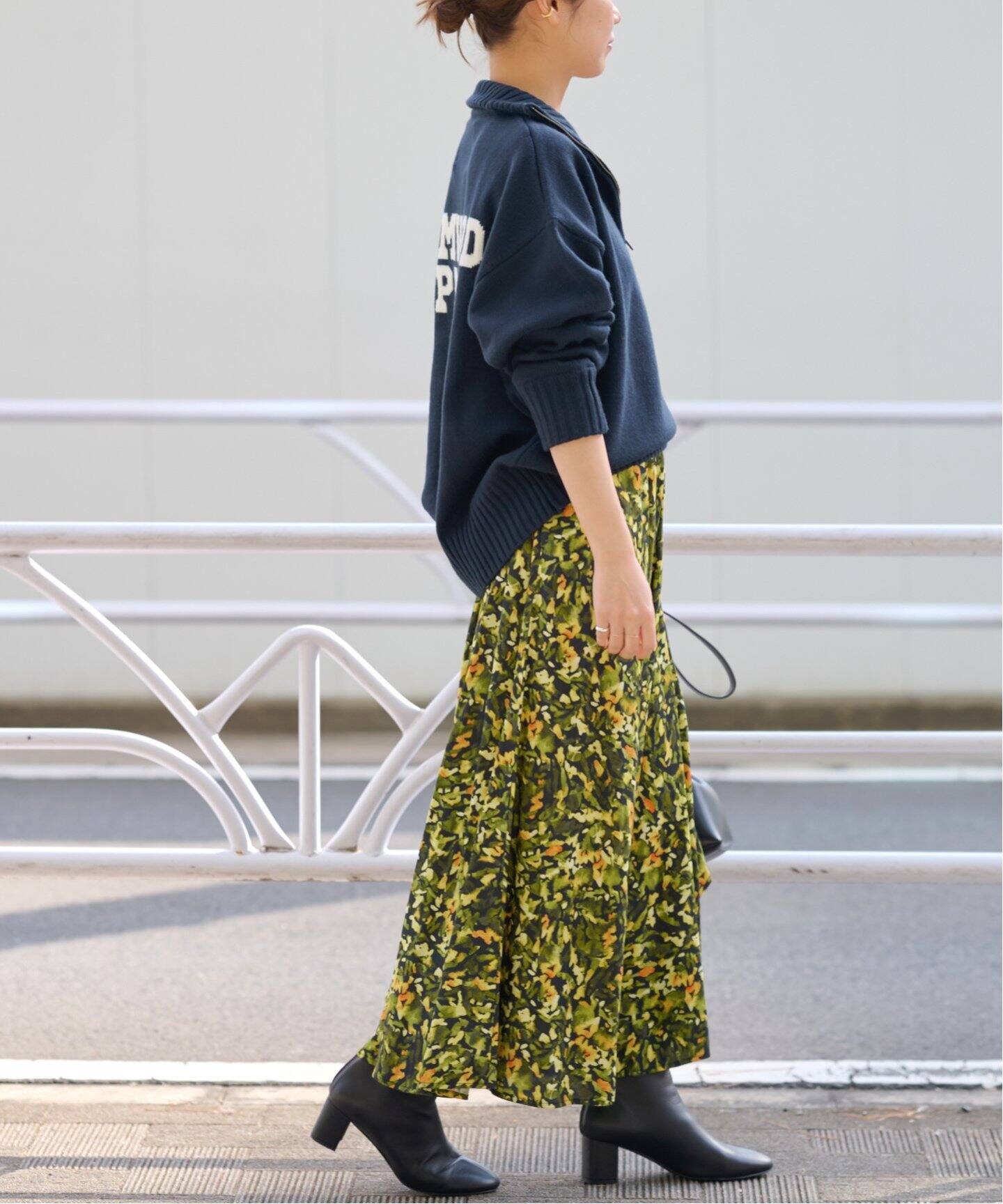 ウォーターカラーマーメイドイージースカート（ロング・マキシ丈  