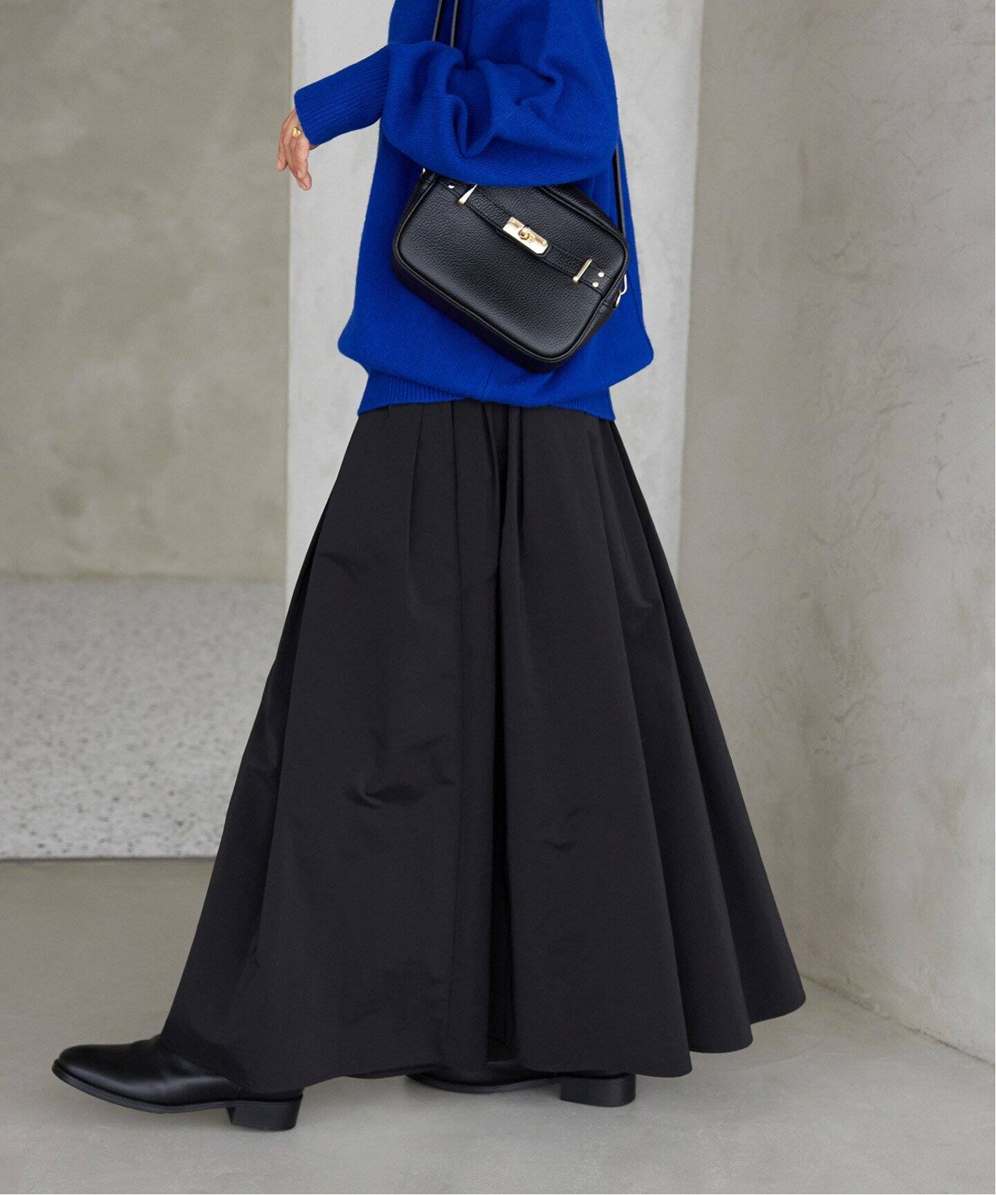 追加》ウォッシャブルタフタイージーロングスカート（ロング・マキシ丈  