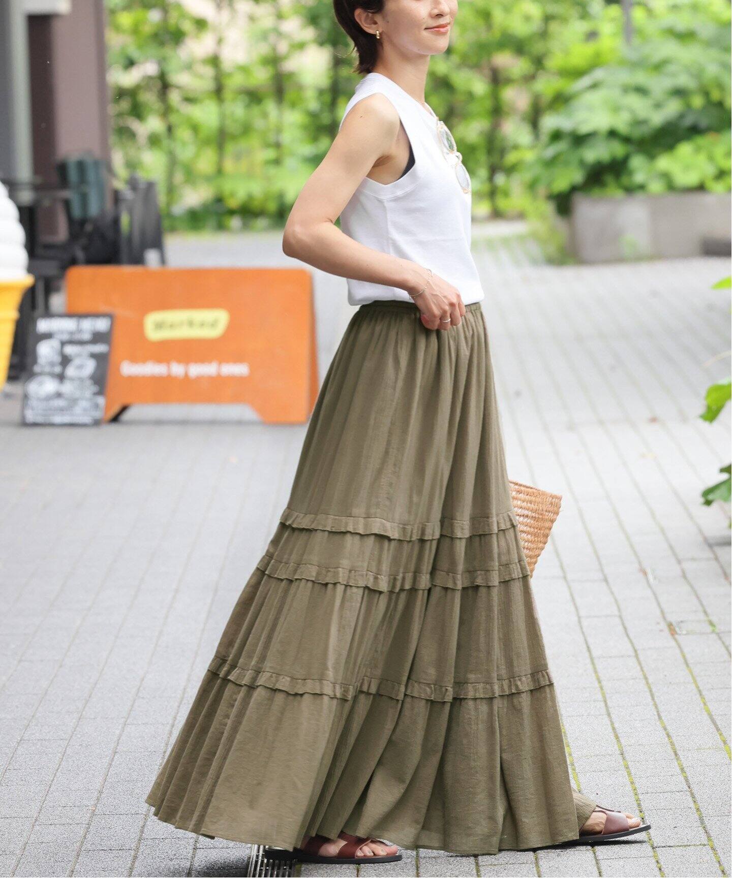 JOURNAL STANDARD relume リップクレープティアードスカート JOURNAL STANDARD relume（ジャーナルスタンダード レリューム