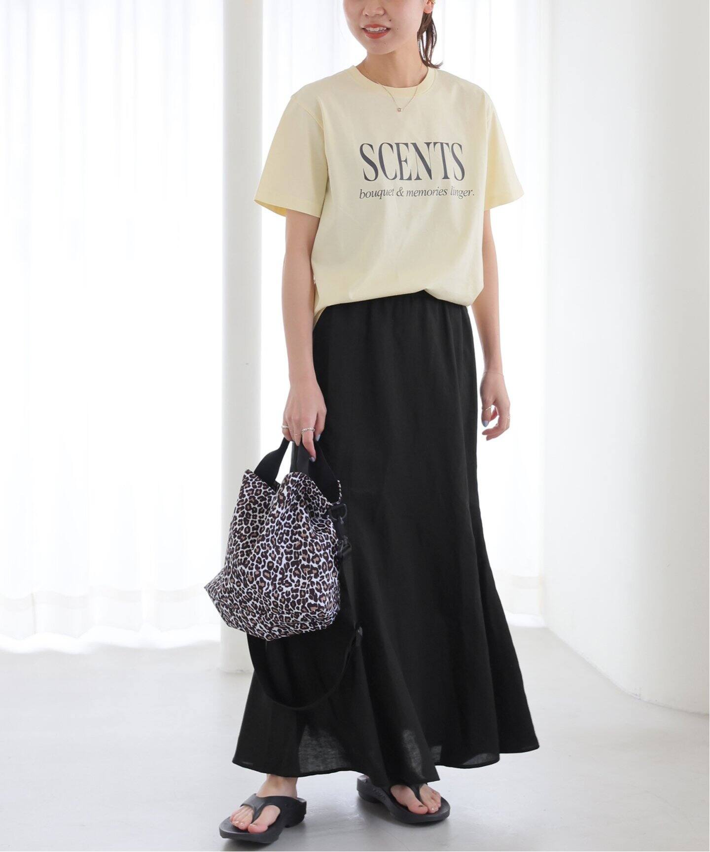 ソフトリネンMIXマーメイドスカート（ロング・マキシ丈スカート  