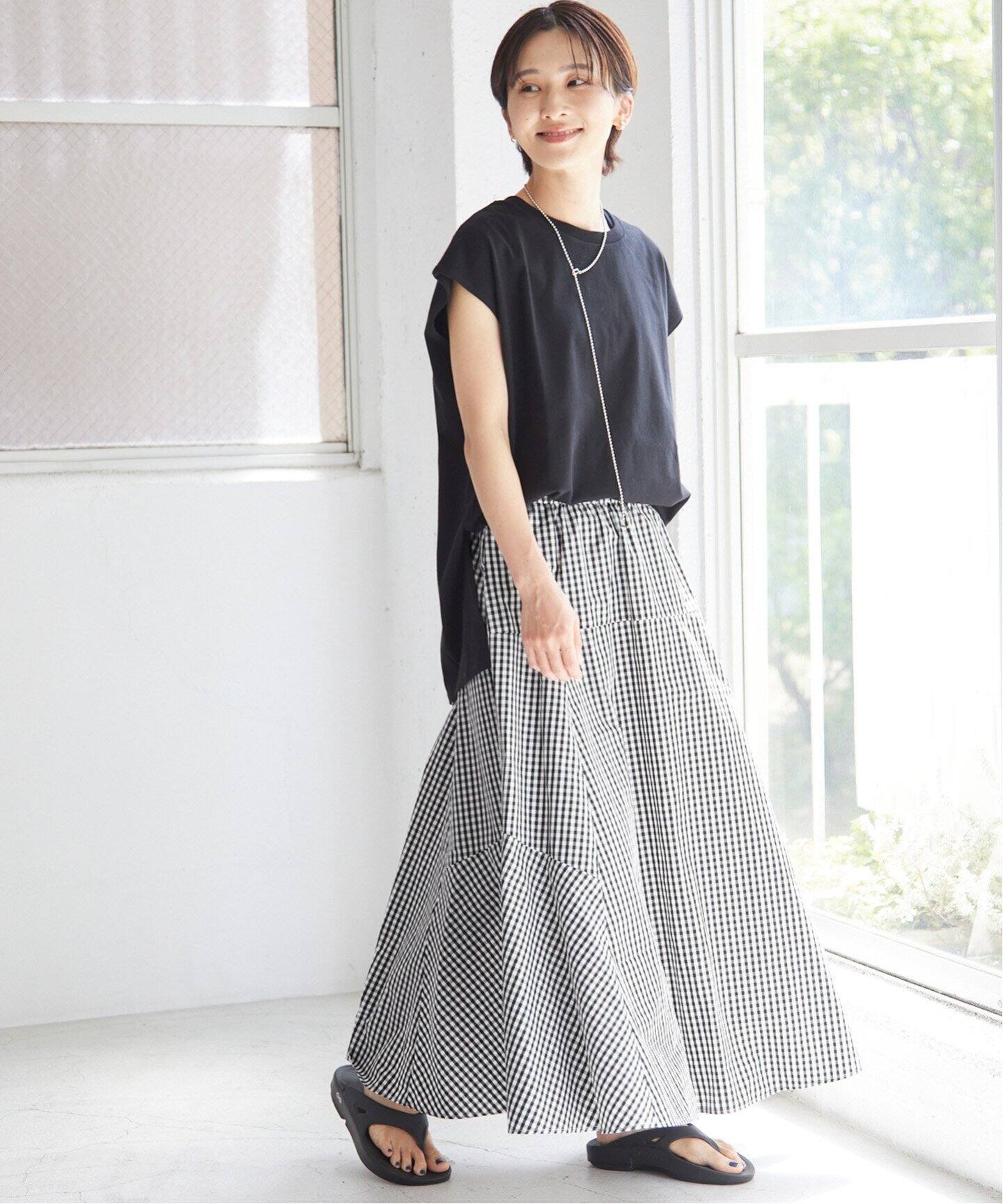 定価9.3万 1度着用 Drawer ダブルフェイス チェック スカート（Drawer  