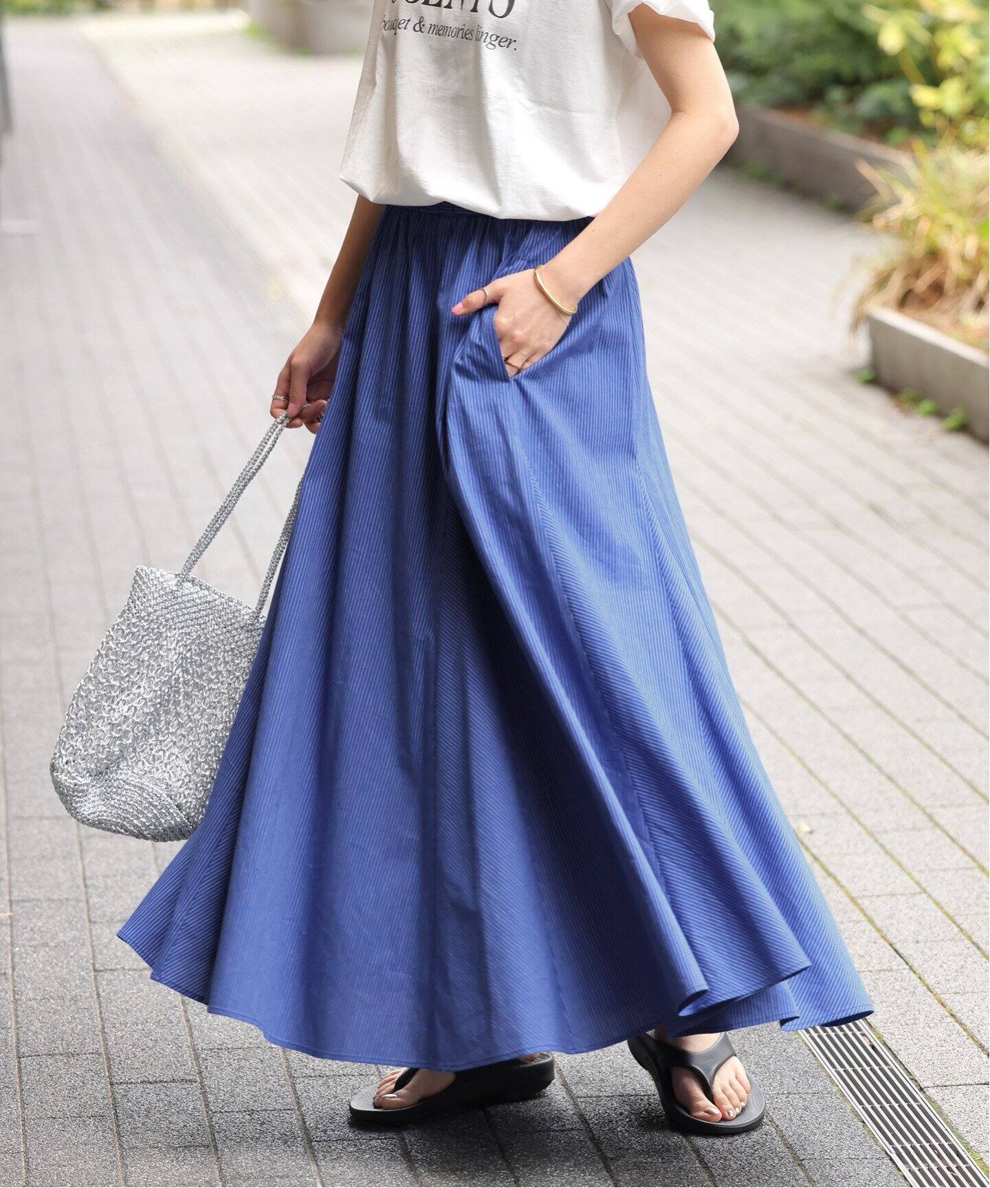 TOGA PULLA / トーガプルラ | ウール プリーツ ラップ ロングスカート  