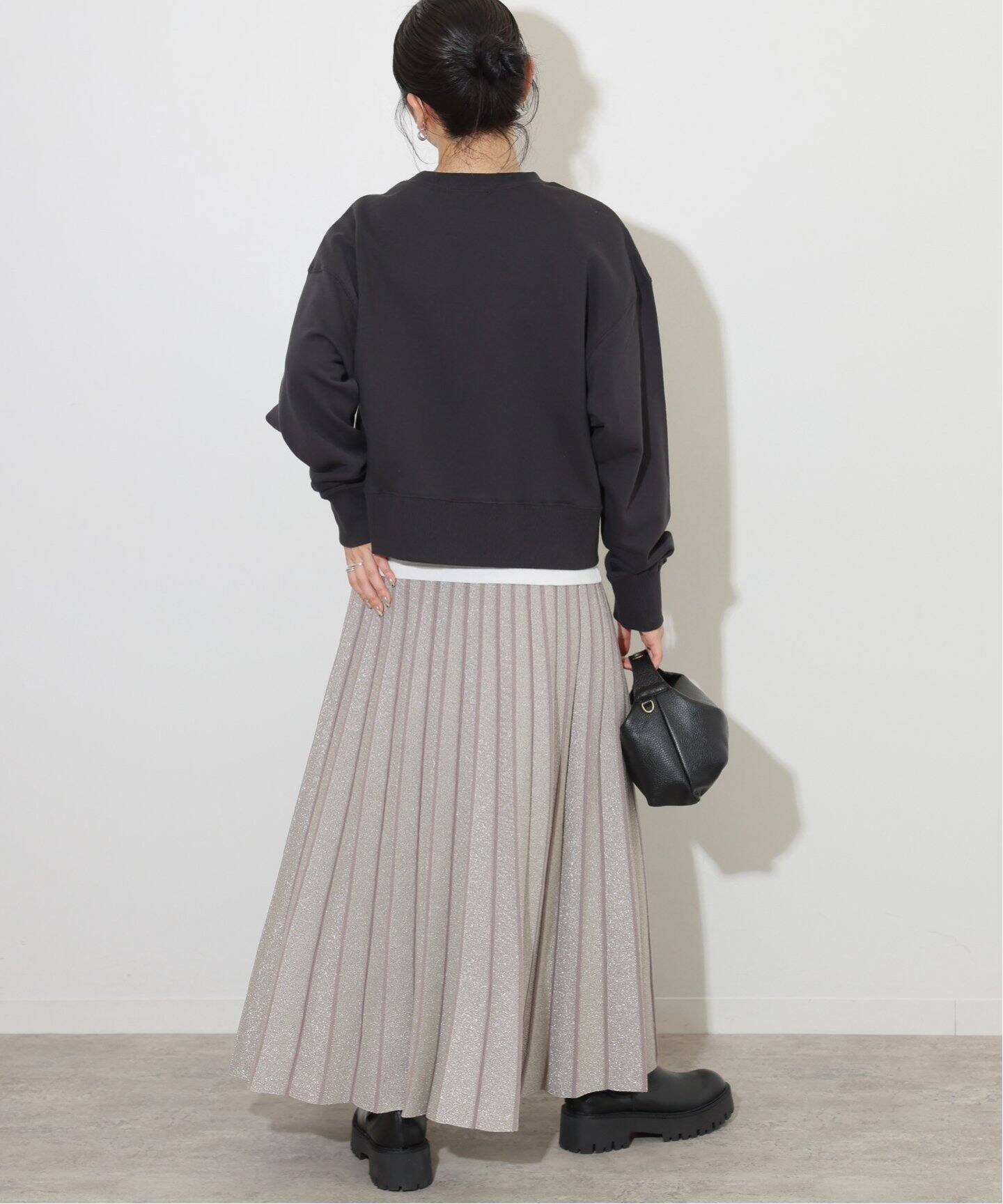 WEB限定》【TORRAZZO DONNA】Lame mixed リーバーシブルスカート  
