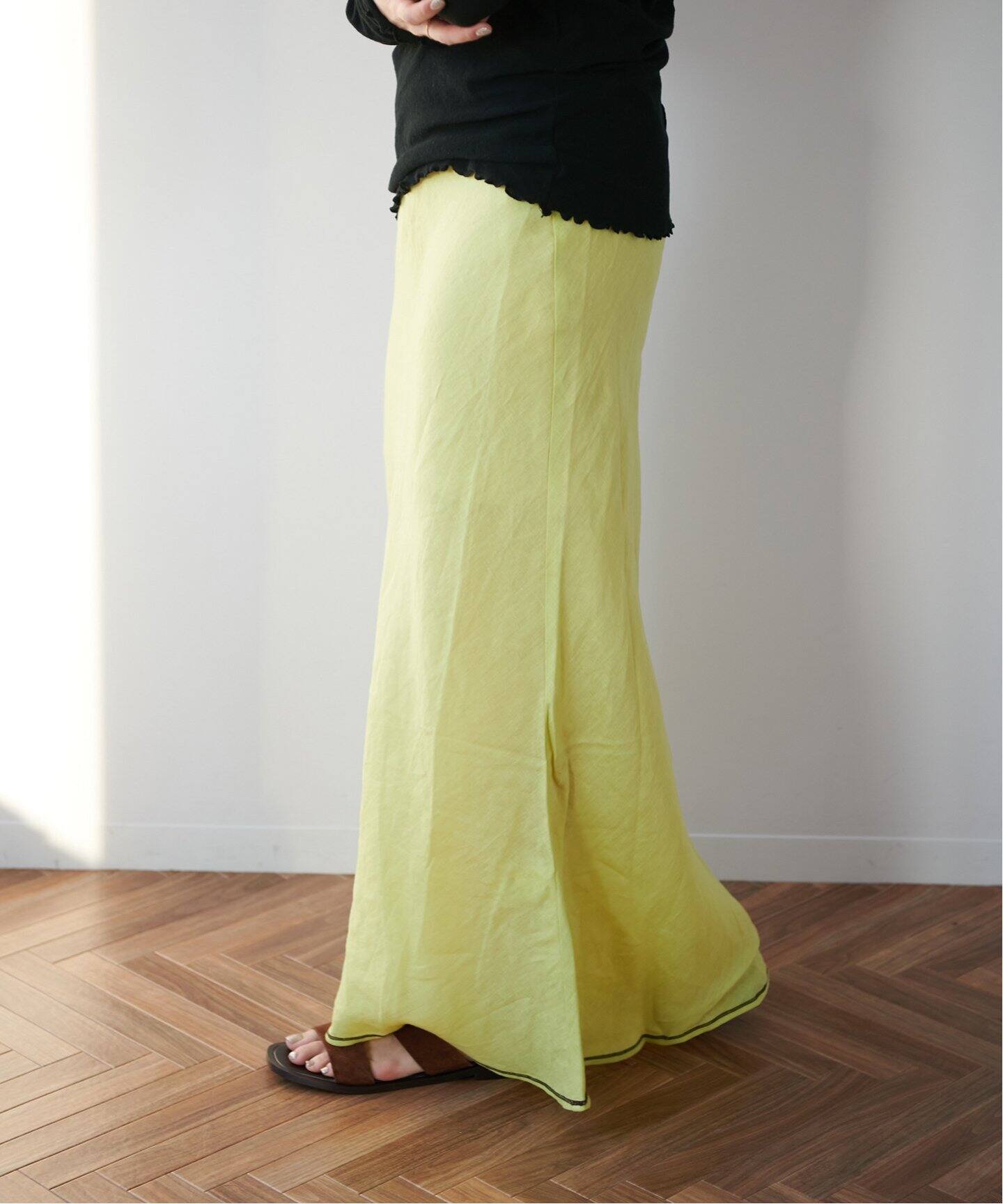 BASERANGE/ベースレンジ】DYDINE FITTED SKIRT（ロング・マキシ丈  