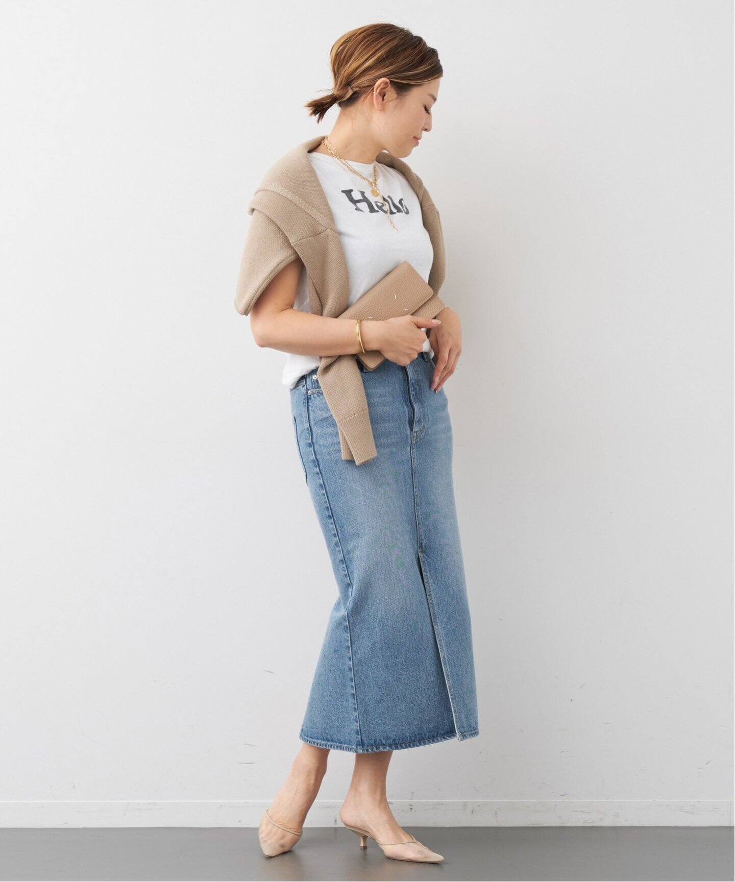 DENIM W Slit スカート（デニムスカート）｜Deuxieme Classe  