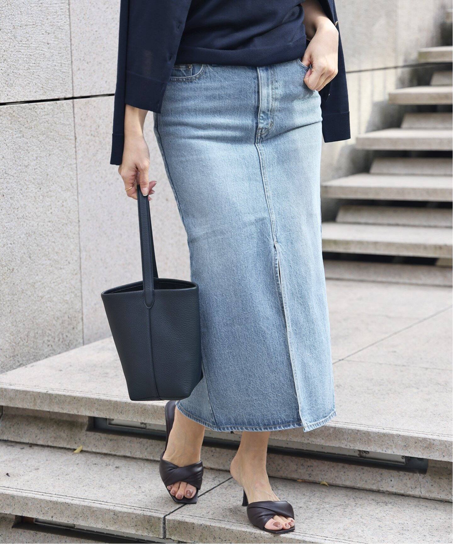 DENIM W Slit スカート（デニムスカート）｜Deuxieme Classe 