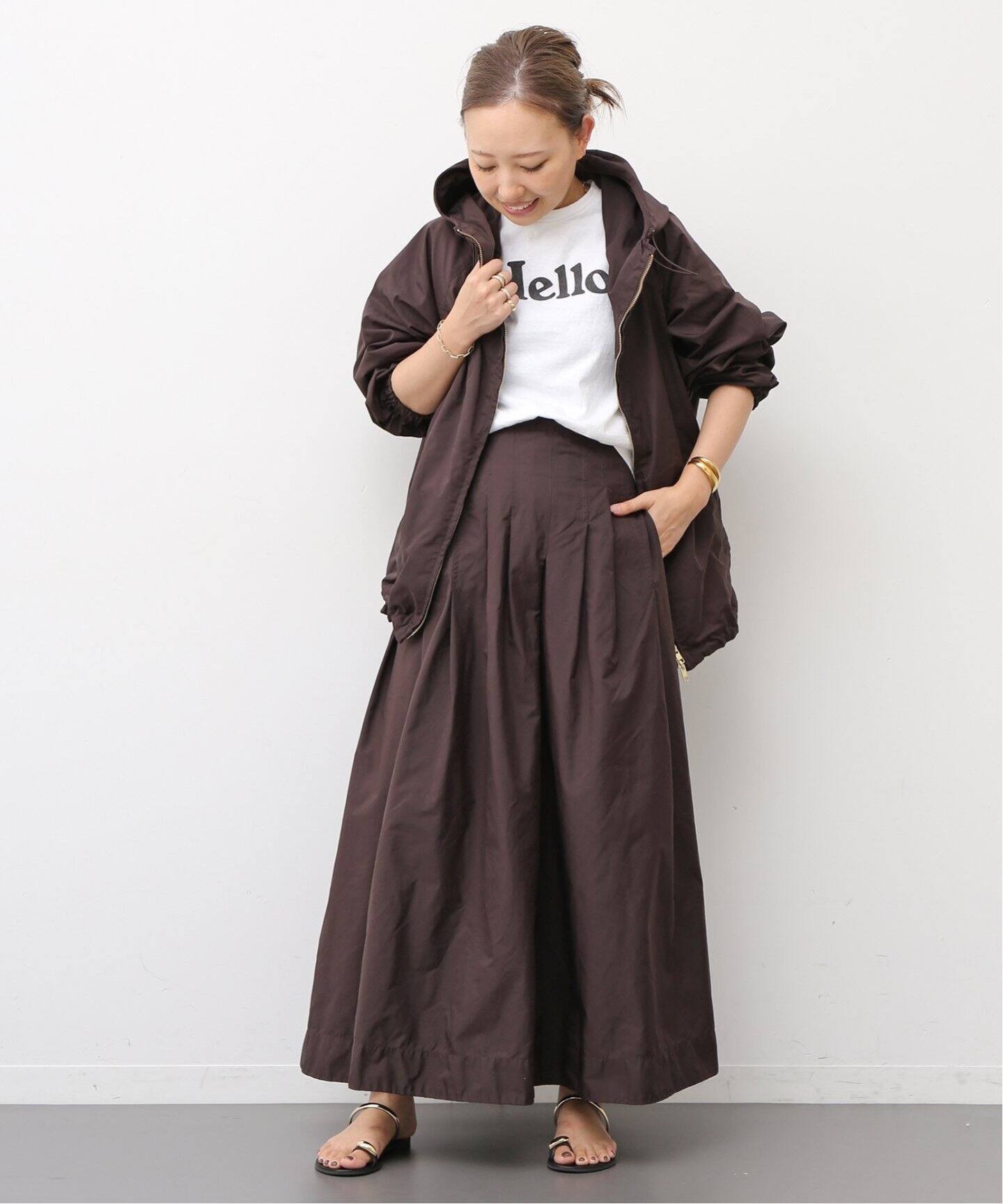 WASHED TUCK スカート（ロング・マキシ丈スカート）｜Deuxieme Classe 