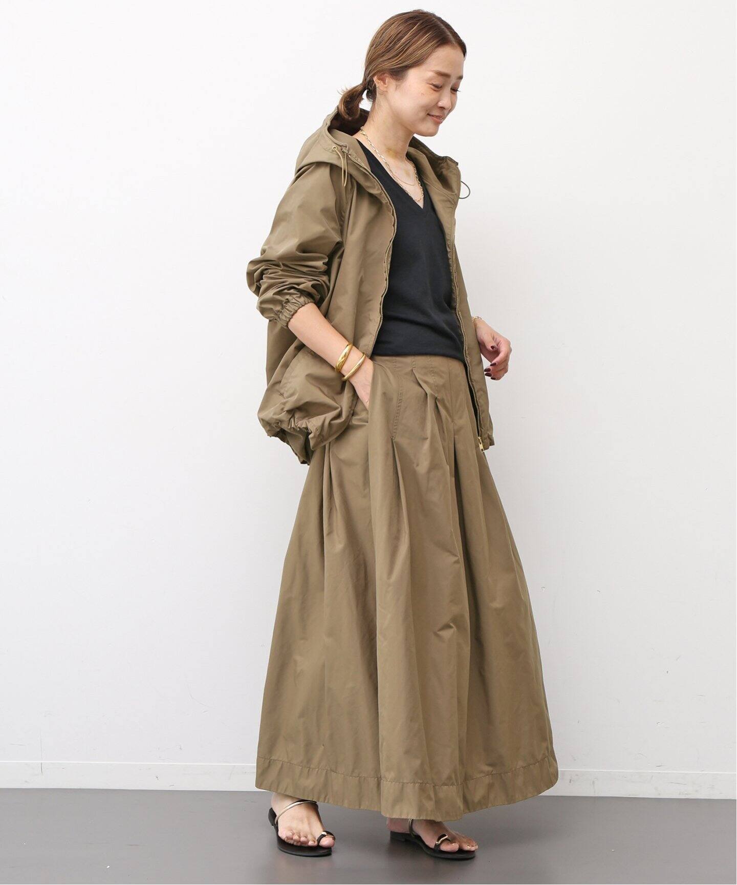 WASHED TUCK スカート（ロング・マキシ丈スカート）｜Deuxieme Classe 