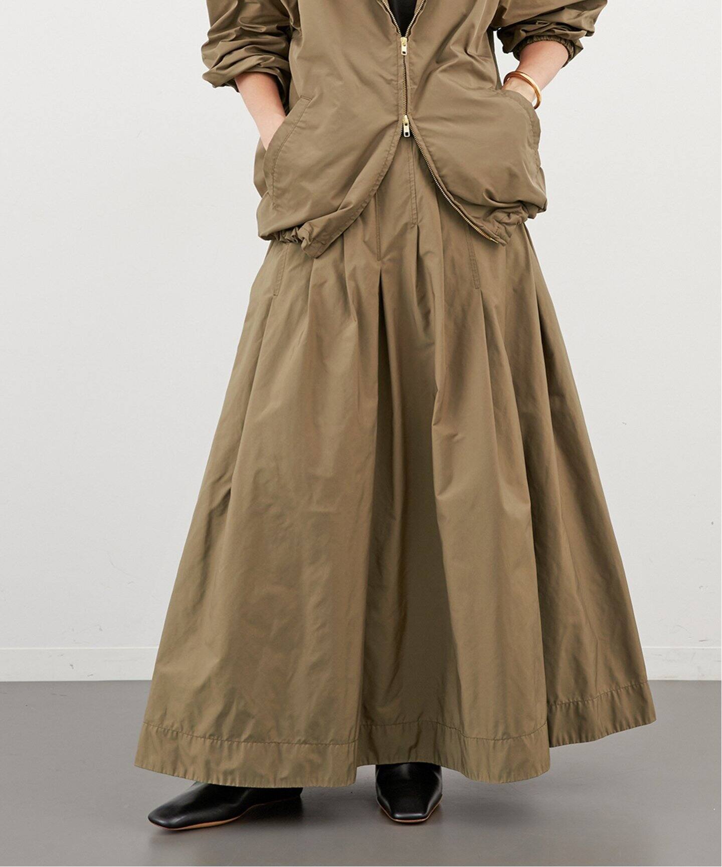 WASHED TUCK スカート（ロング・マキシ丈スカート）｜Deuxieme Classe 