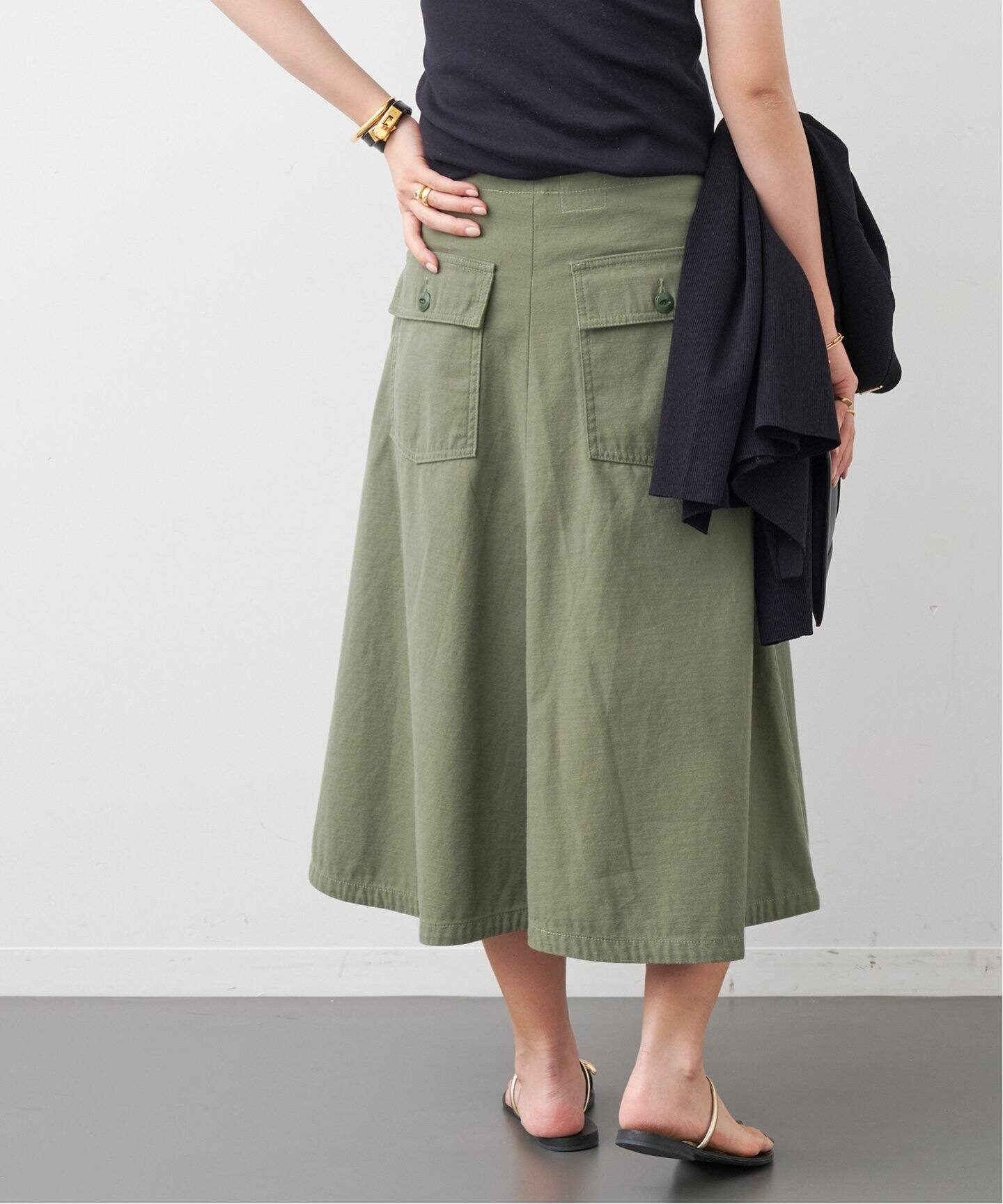 MADISONBLUE/マディソンブルー】 FATIGUE フレアスカート L.oz BS  