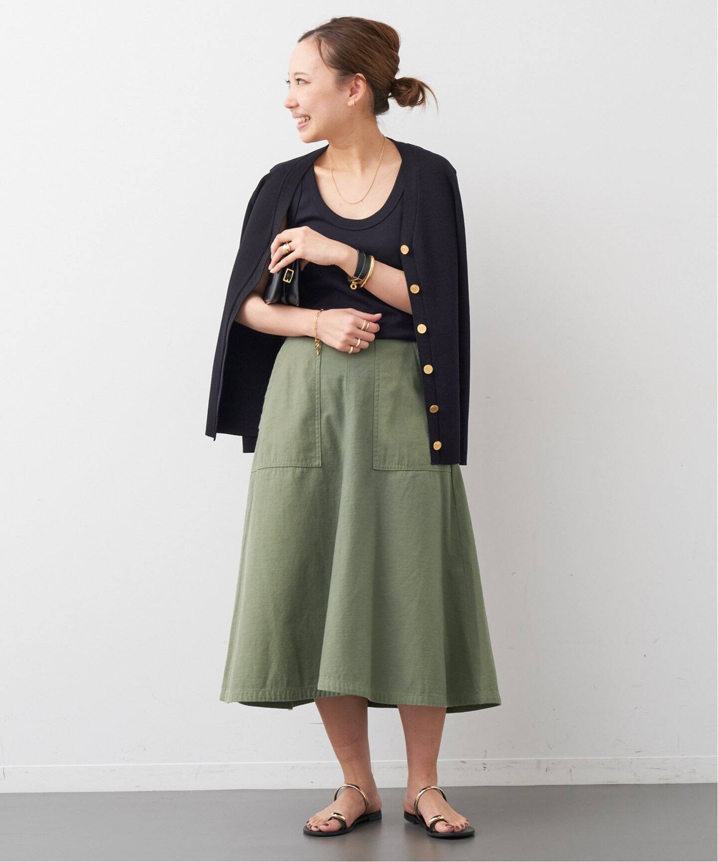 MADISONBLUE/マディソンブルー】 FATIGUE フレアスカート L.oz BS  