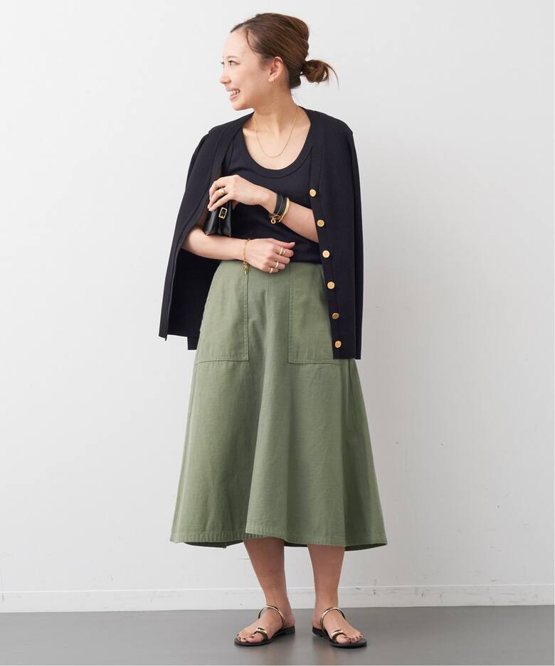 MADISONBLUE/マディソンブルー】 FATIGUE フレアスカート L.oz BS  