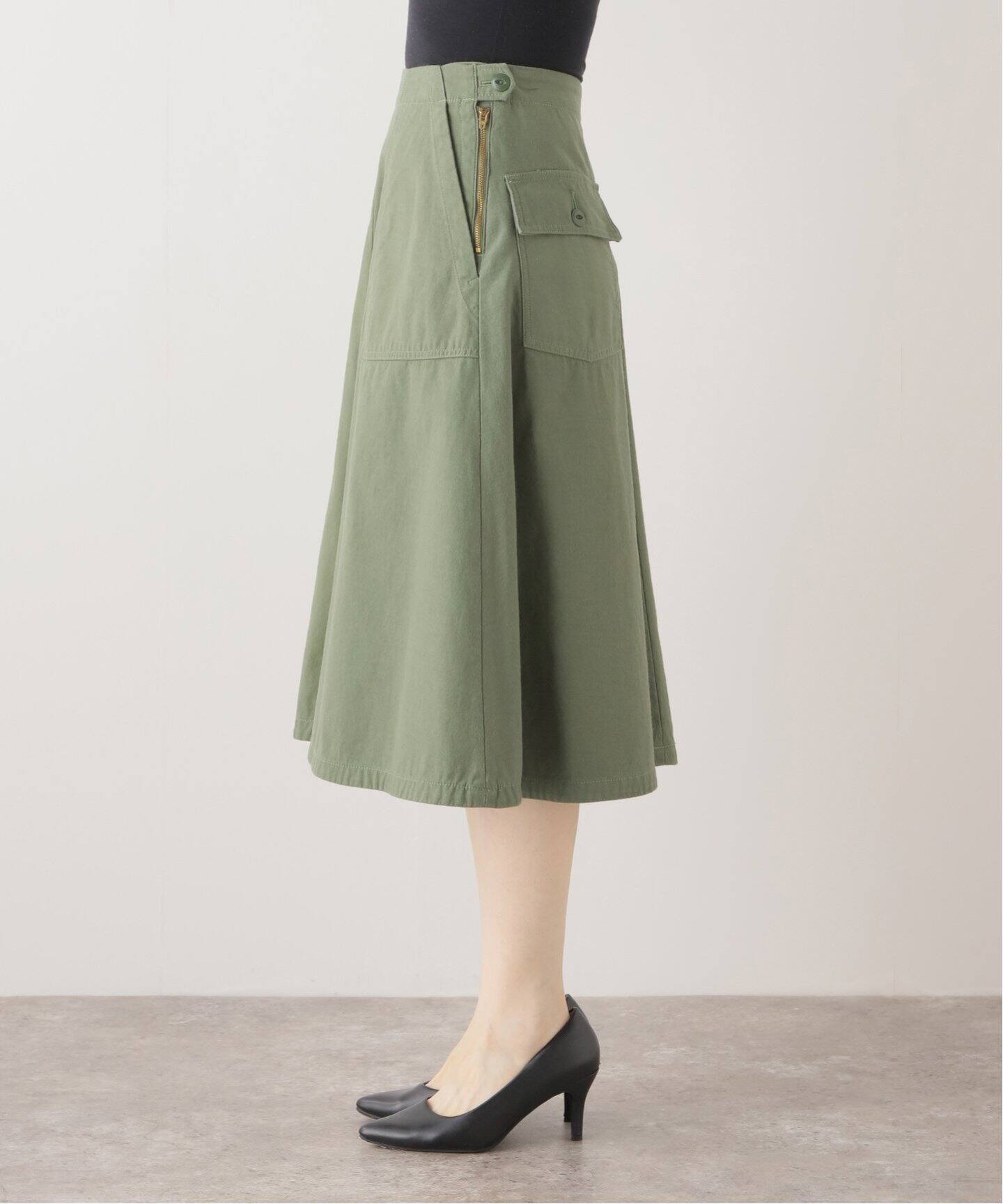 MADISONBLUE/マディソンブルー】 FATIGUE フレアスカート L.oz BS  