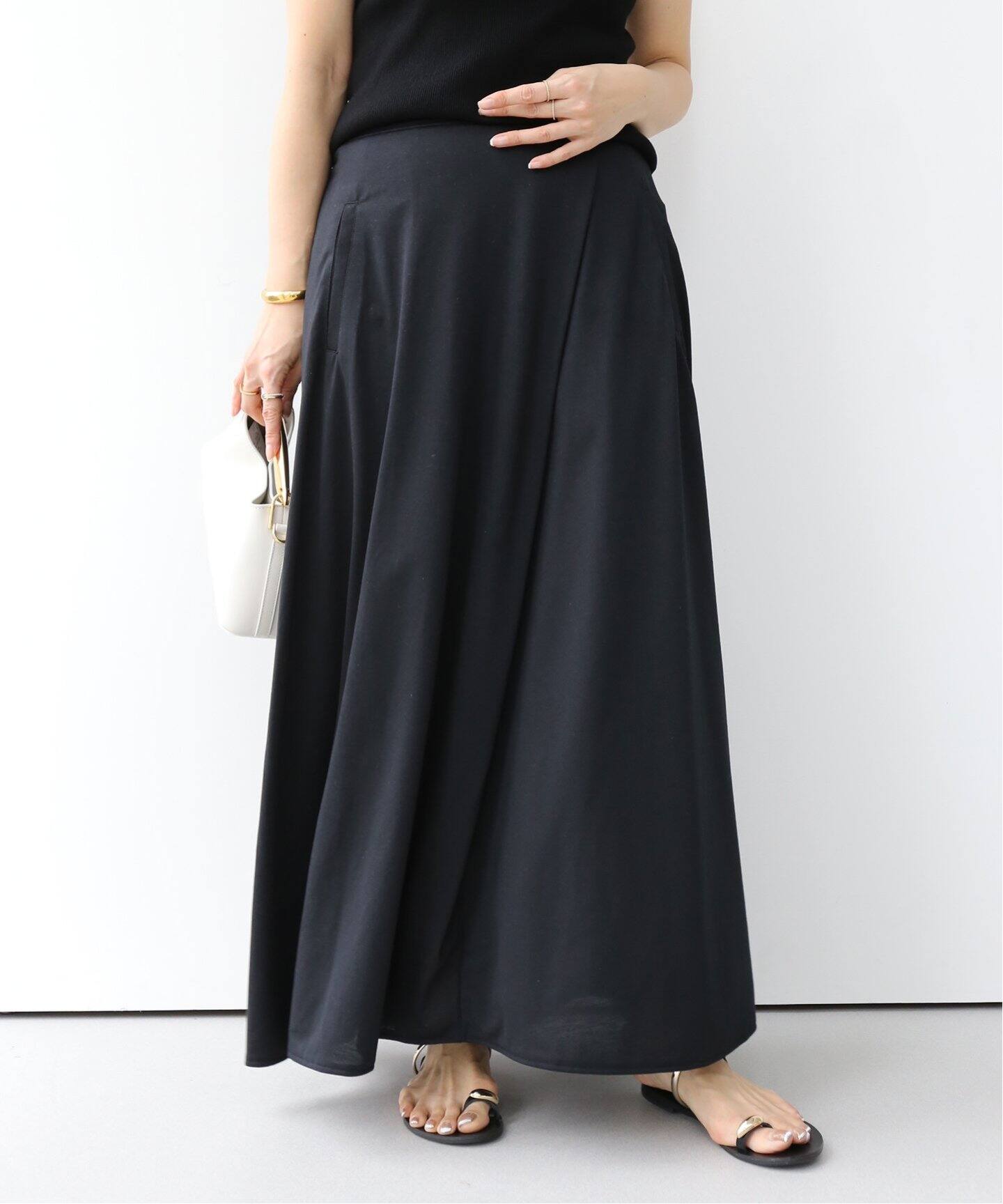 COGTHEBIGSMOKE/コグ ザ ビッグスモーク】 HALO SEMI-FLARE SKIRT 