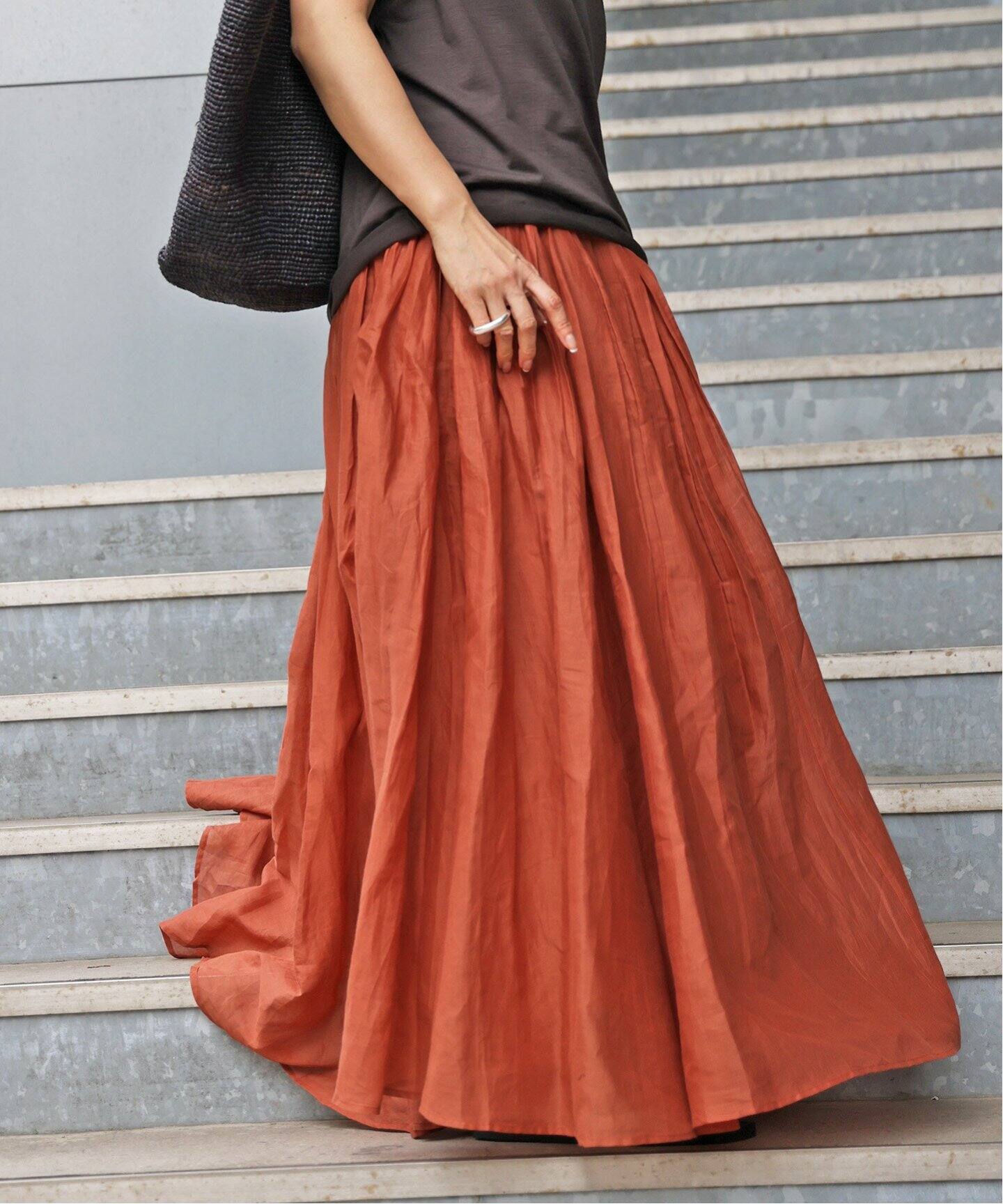 MARILYN MOON/マリリンムーン】 TUCK TECHNIGUE SHEER SKIRT（ロング  