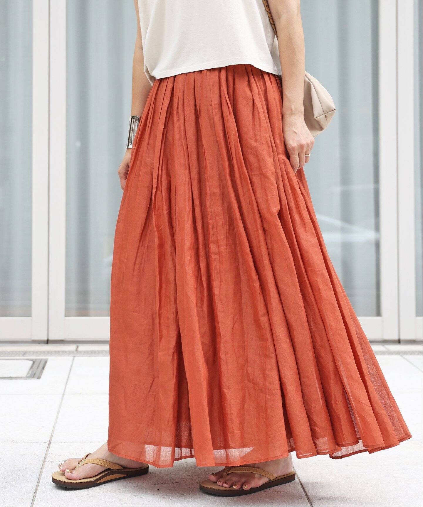 MARILYN MOON/マリリンムーン】 TUCK TECHNIGUE SHEER SKIRT（ロング  