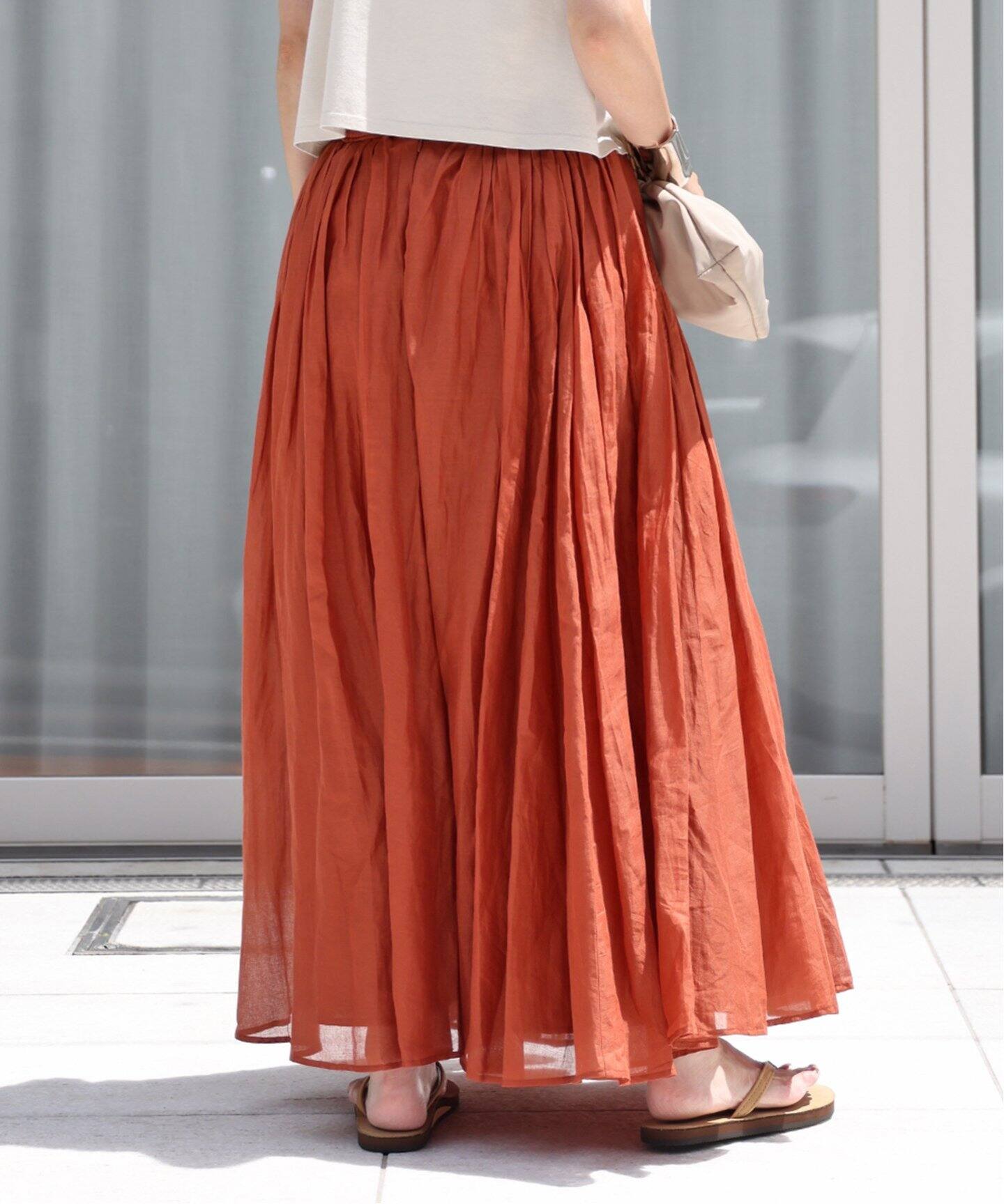 MARILYN MOON/マリリンムーン】 TUCK TECHNIGUE SHEER SKIRT（ロング 