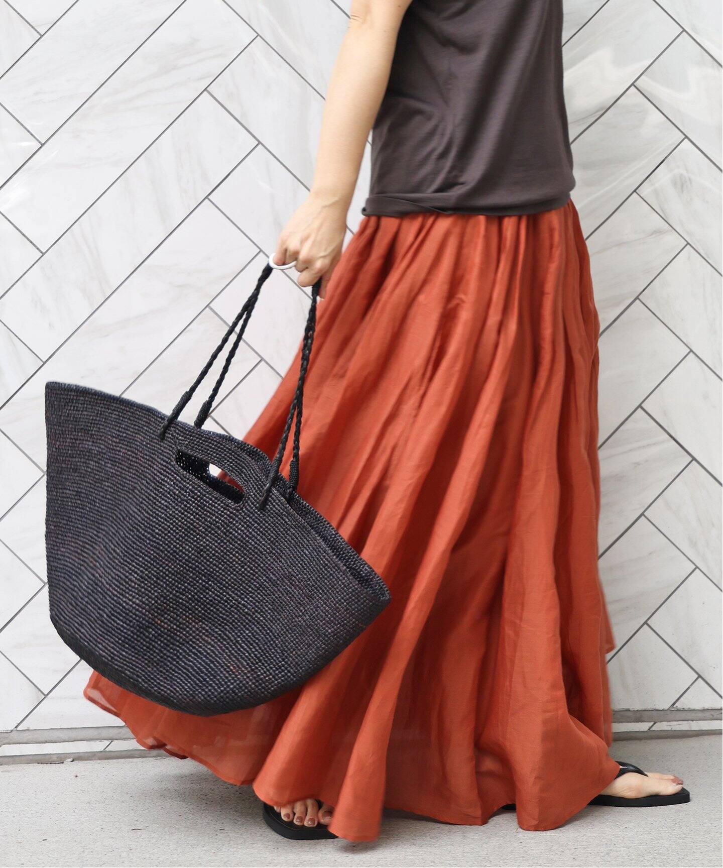 MARILYN MOON/マリリンムーン】 TUCK TECHNIGUE SHEER SKIRT（ロング  