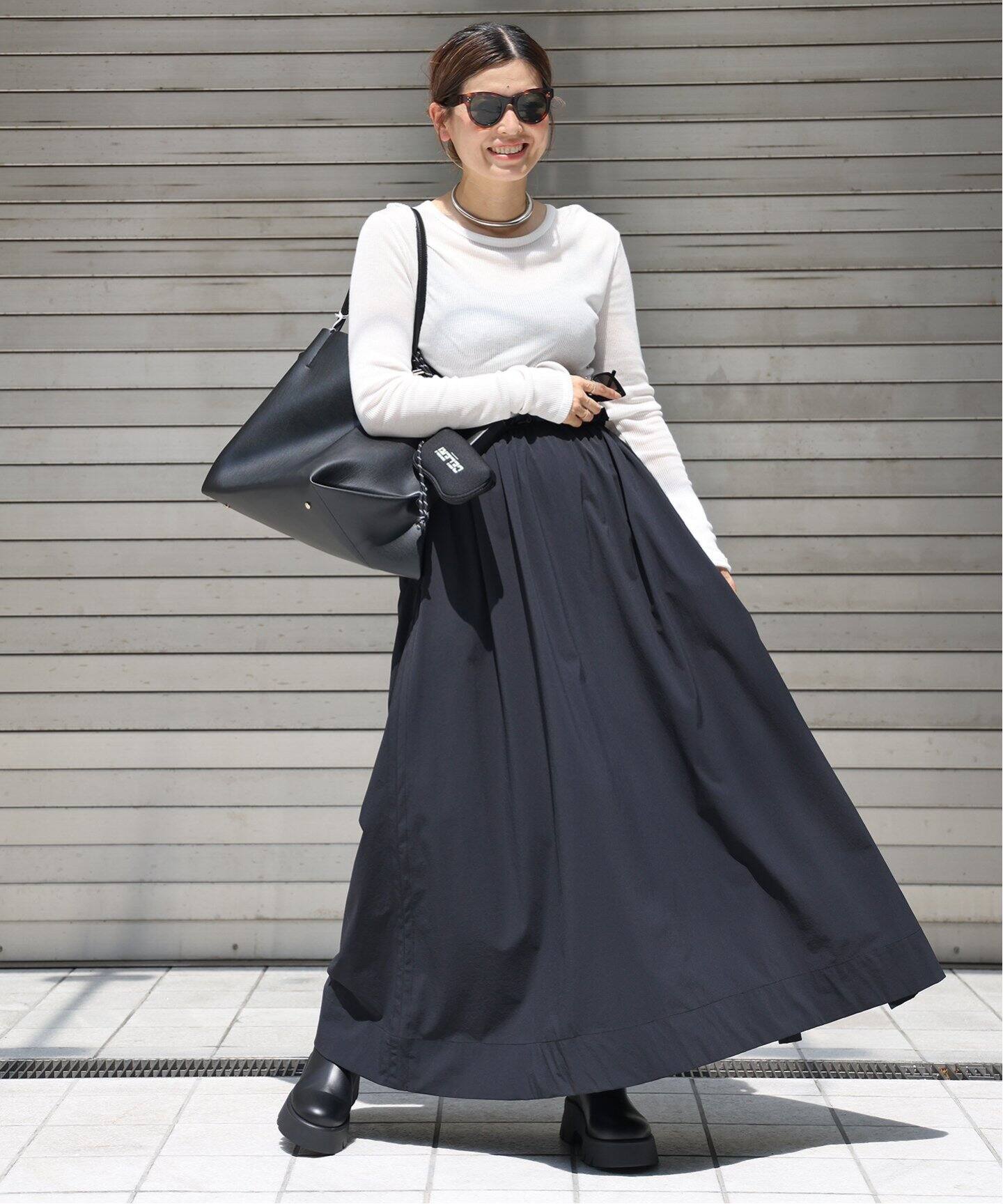 CELERI/セルリ】GATHER マキシスカート（ロング・マキシ丈スカート  