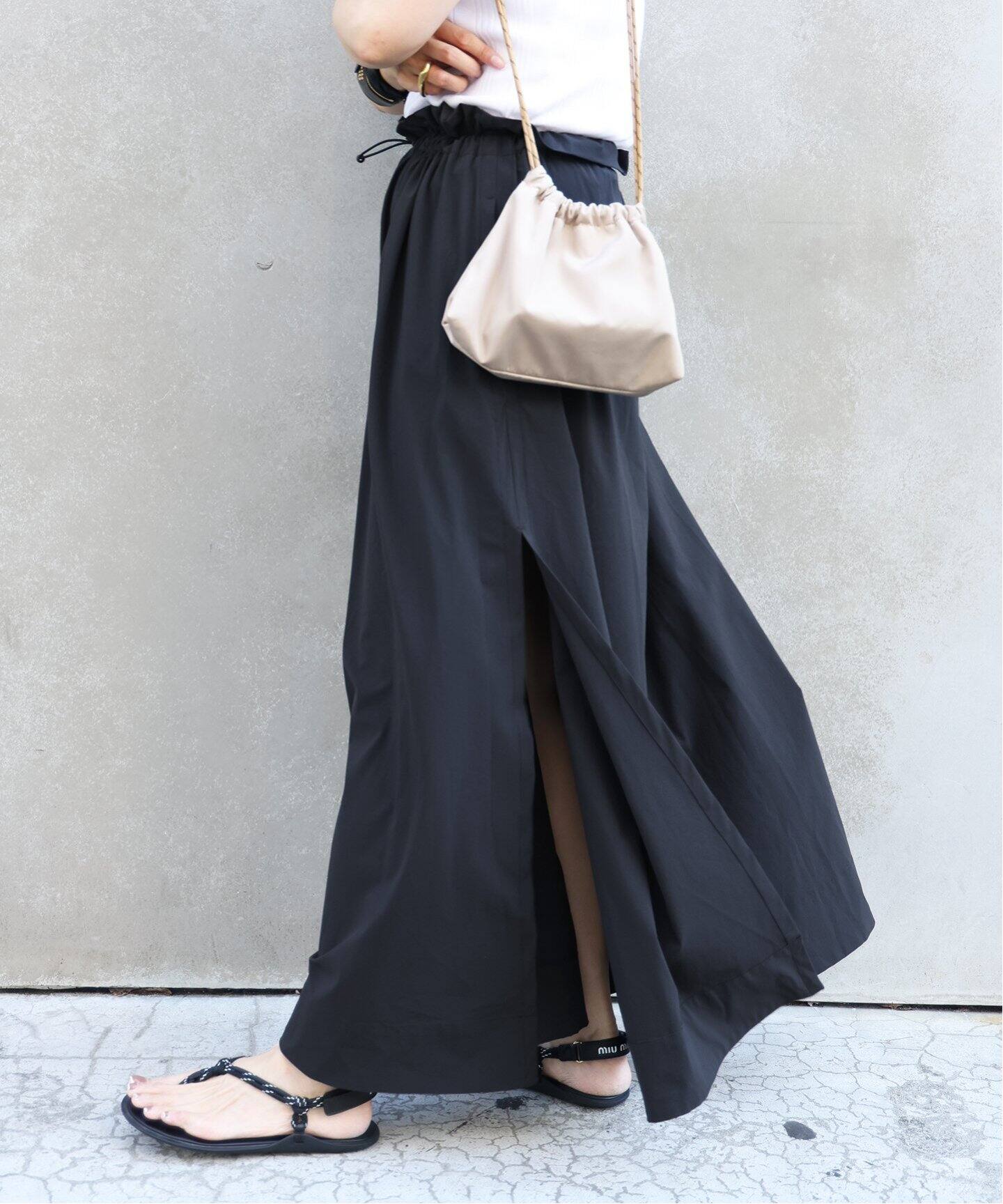 CELERI/セルリ】GATHER マキシスカート（ロング・マキシ丈スカート  