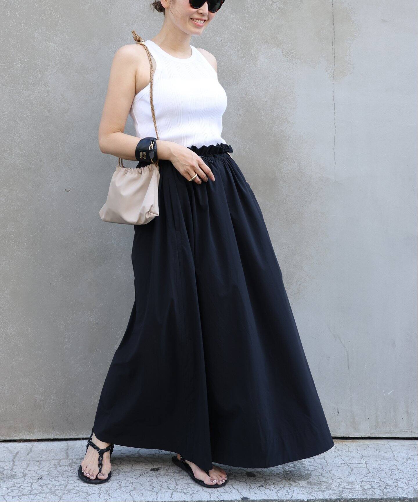 CELERI/セルリ】GATHER マキシスカート（ロング・マキシ丈スカート  