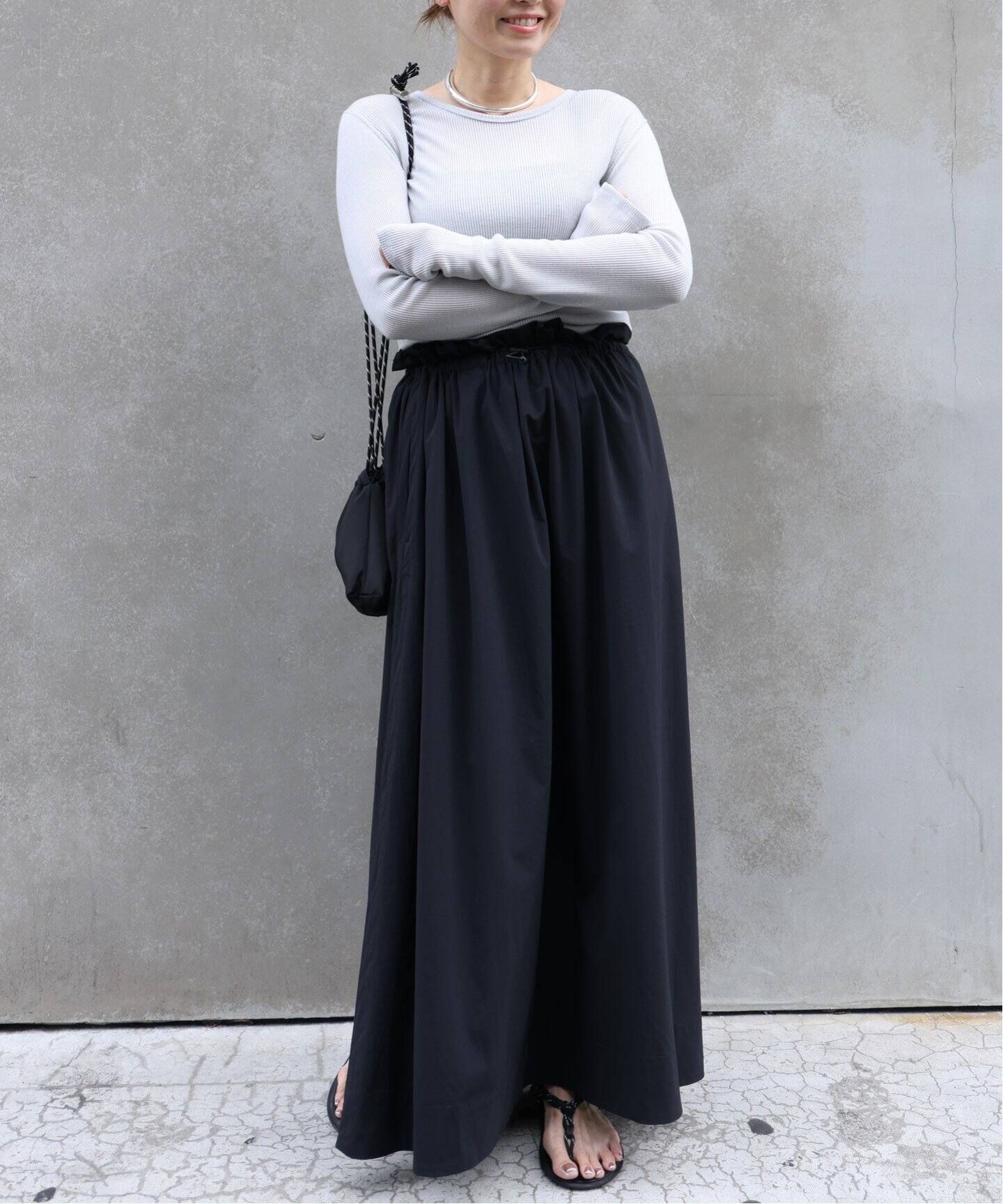 CELERI/セルリ】GATHER マキシスカート（ロング・マキシ丈スカート  