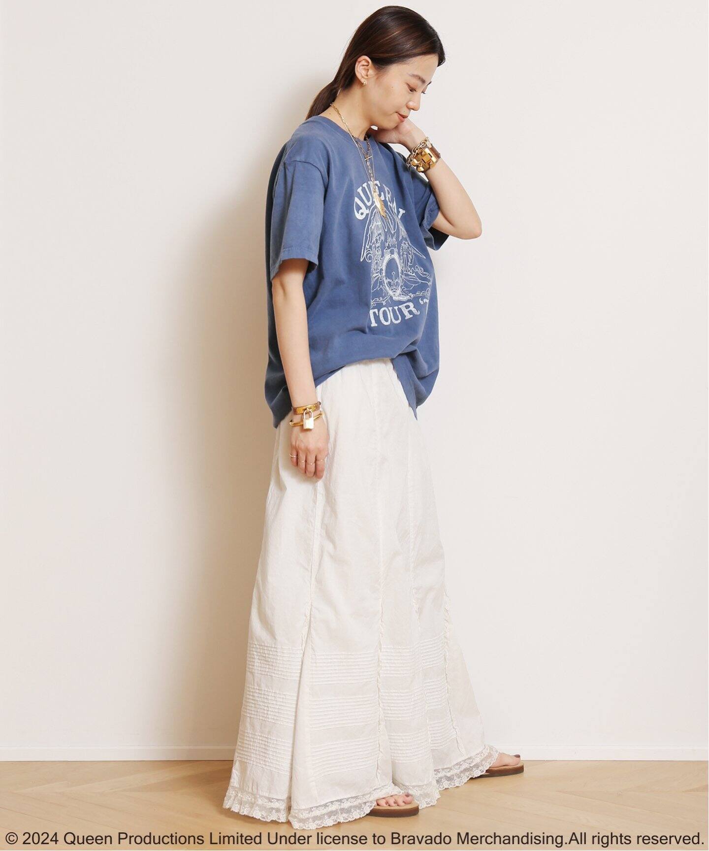 MUSE de DeuxiemeClasse vintage加工マキシスカート（pleasantly  