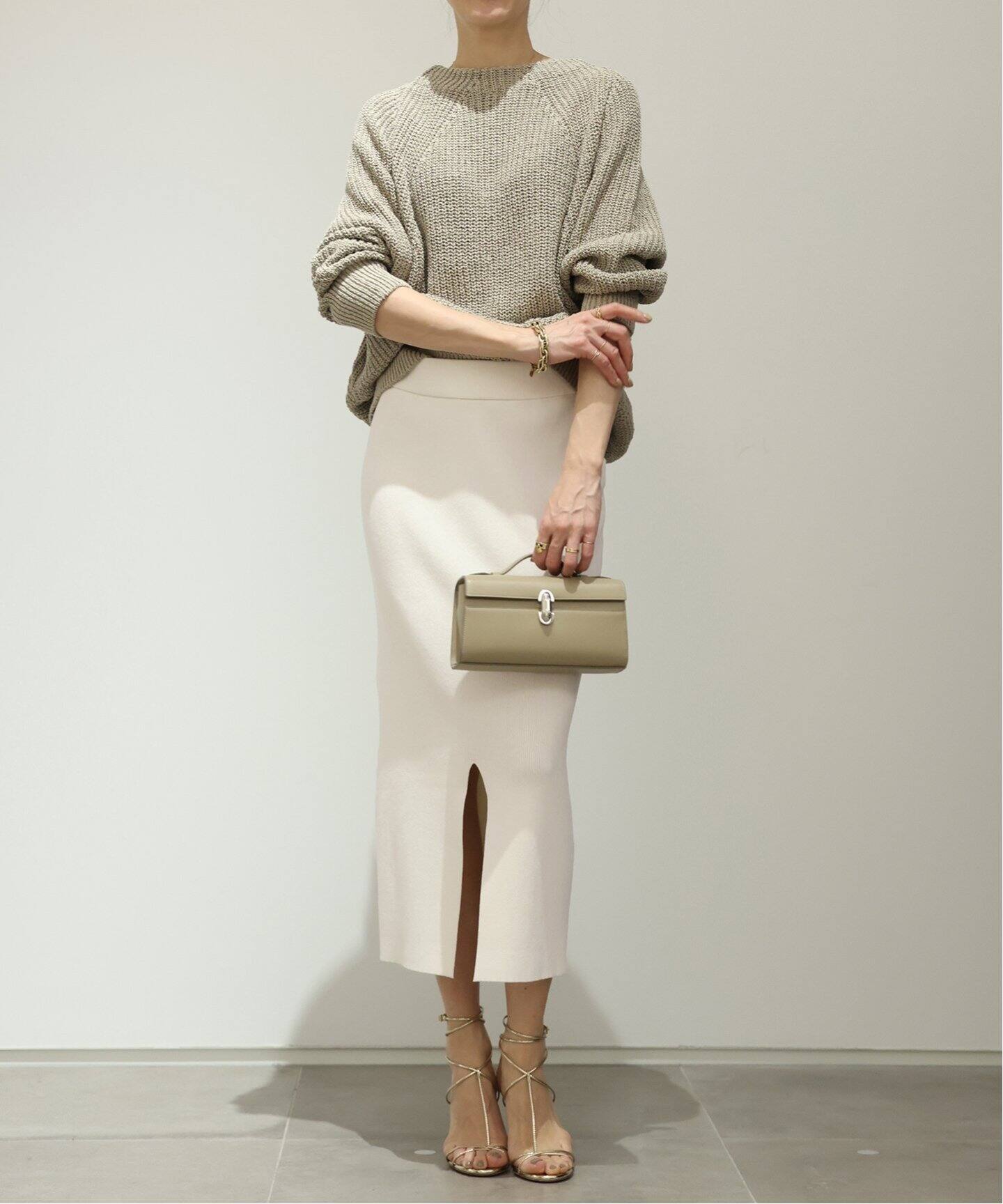 Deuxieme Classe DINER RIB タイトスカートナチュラル 