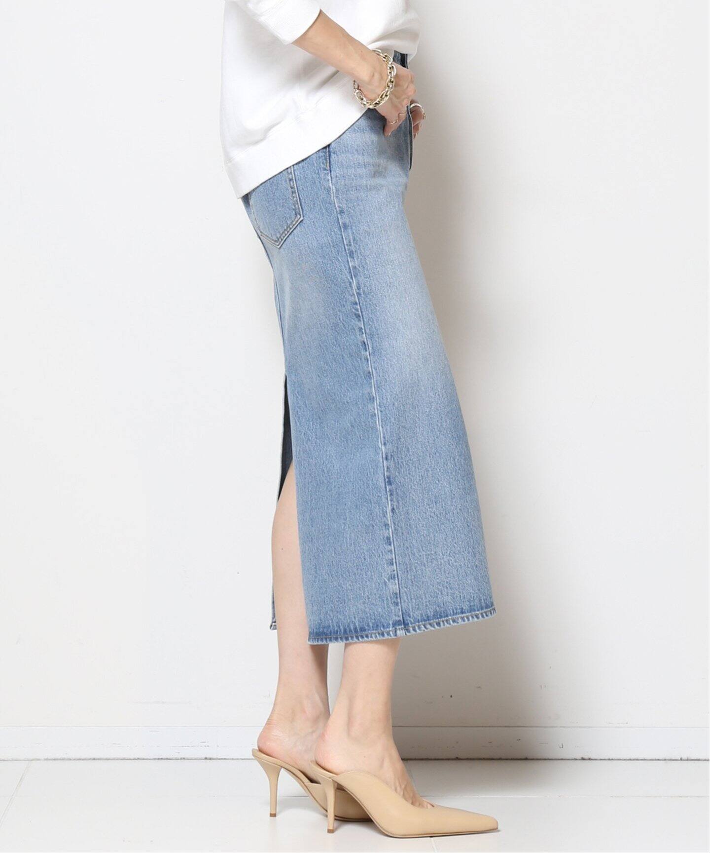 DENIM W Slit スカート（デニムスカート）｜MUSE de Deuxieme Classe  