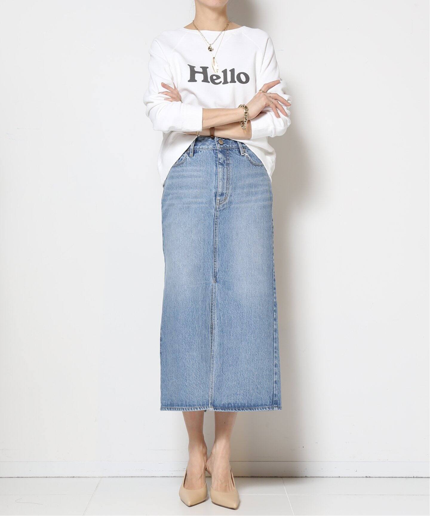 DENIM W Slit スカート（デニムスカート）｜MUSE de Deuxieme Classe  