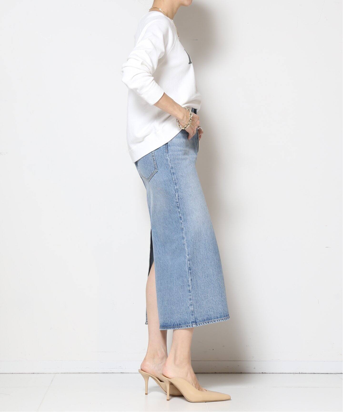 DENIM W Slit スカート（デニムスカート）｜MUSE de Deuxieme Classe  