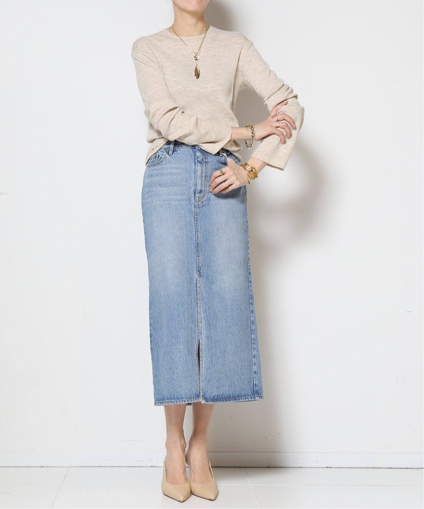 DENIM W Slit スカート（デニムスカート）｜MUSE de Deuxieme Classe  